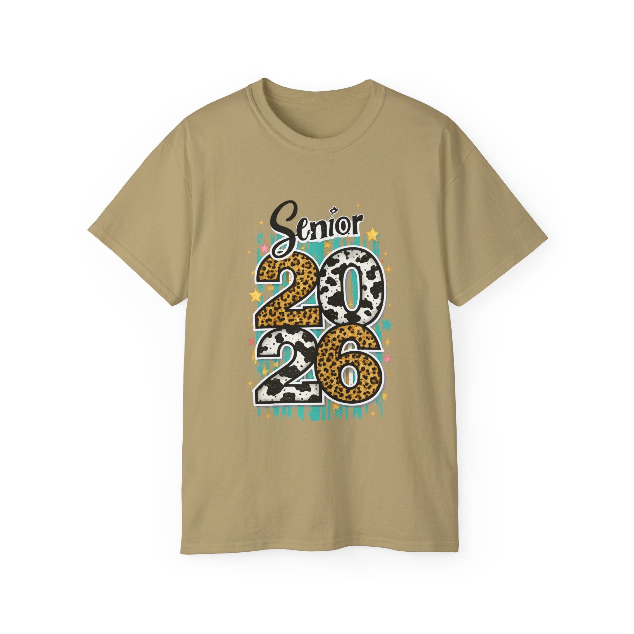 Senior 2026 Leopard & Zebra Print Graduation T‑Shirt
