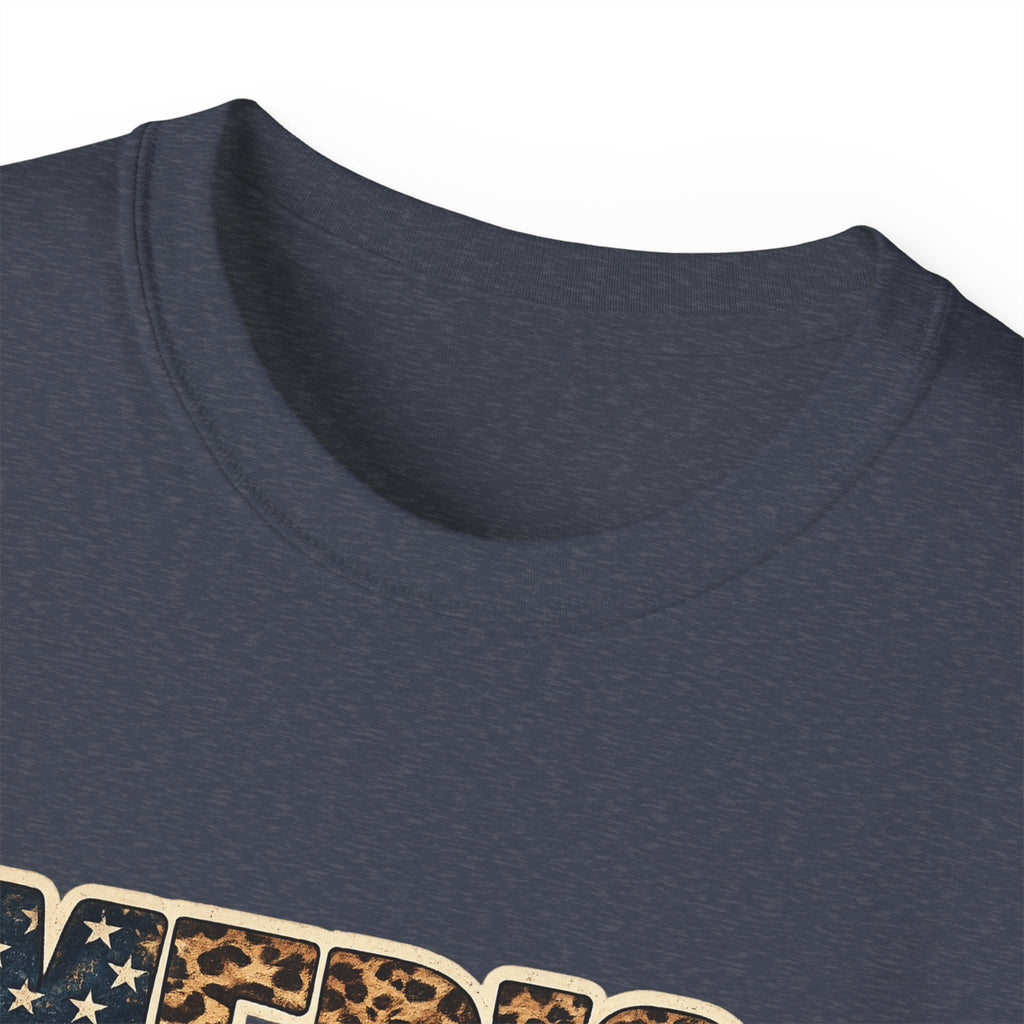 'Merica American Flag Text Tee — Patriotic Fourth of July Shirt