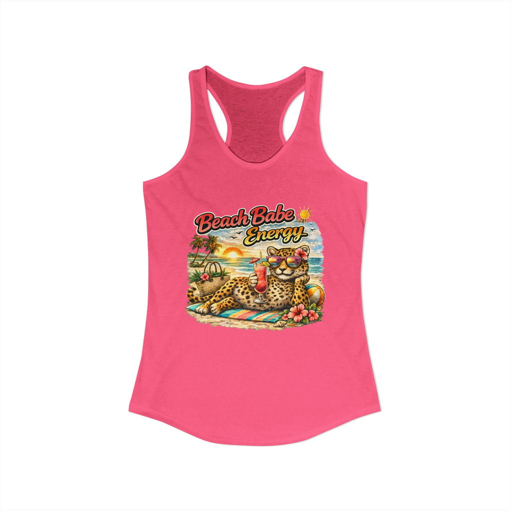 Women's leopard "Beach Babe Enery" Racerback Tank