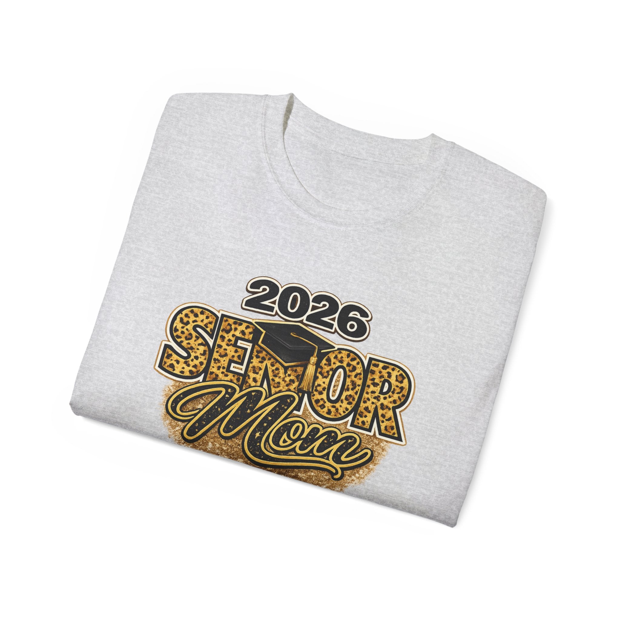 2026 Senior Mom T-Shirt — Leopard Print Graduation Tee
