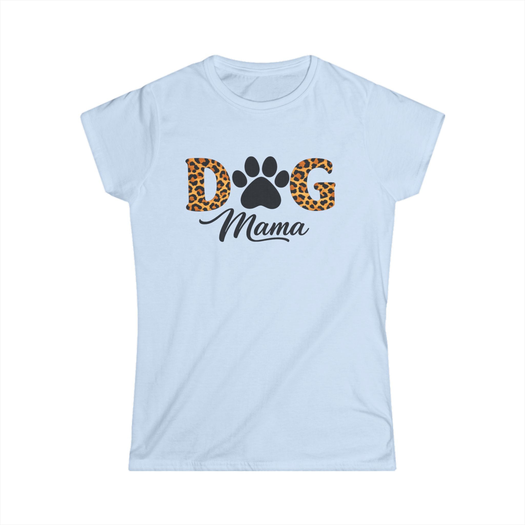 Dog Mama Leopard Paw T‑Shirt — Women’s Cute Pet Lover Tee