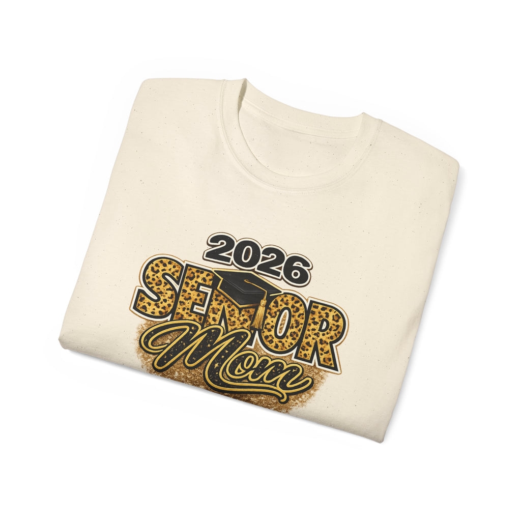 2026 Senior Mom T-Shirt — Leopard Print Graduation Tee