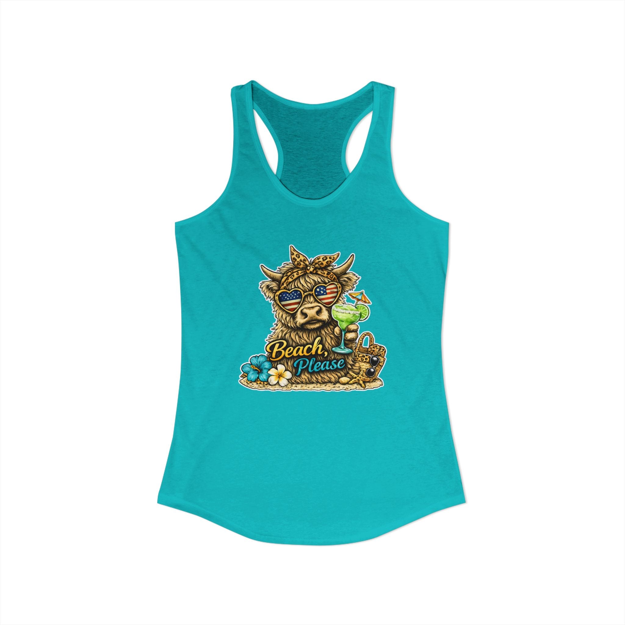 Women's "Beach, Please" Racerback Tank