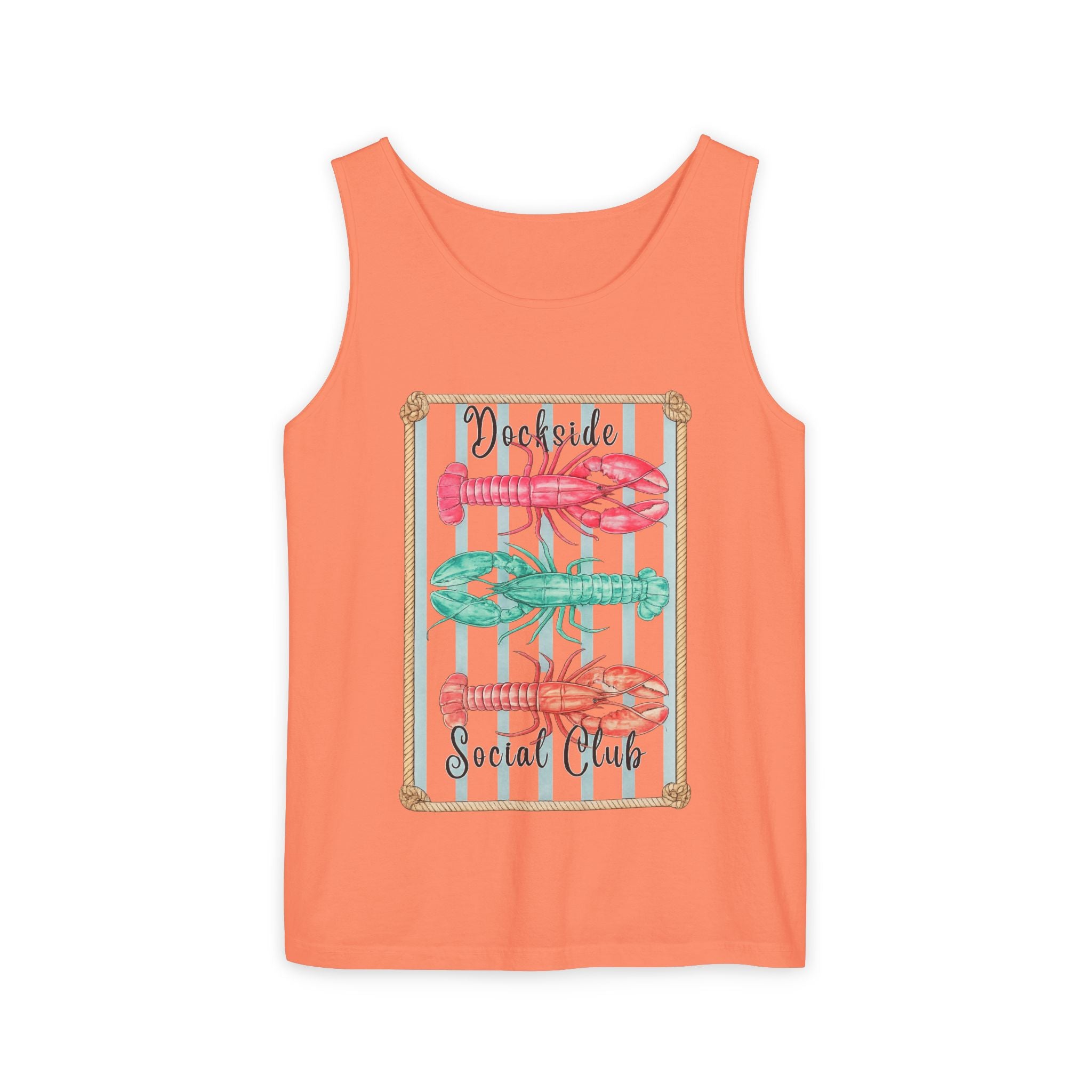 Crabby Social Club Tank Top — Coastal Lobster Beach Graphic Tank