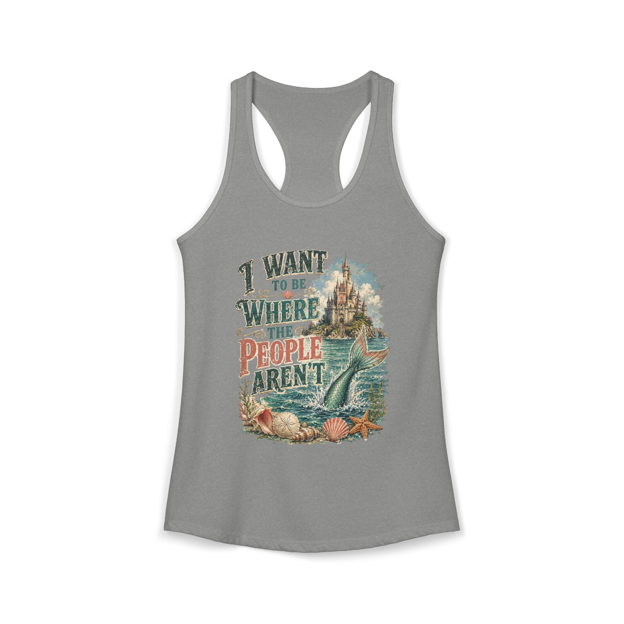Vintage Mermaid Funny "I Want to be Where the People Aren't"