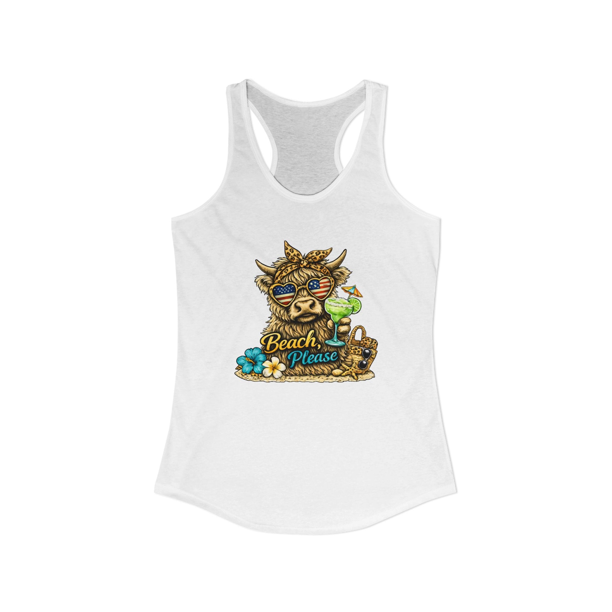 Women's "Beach, Please" Racerback Tank