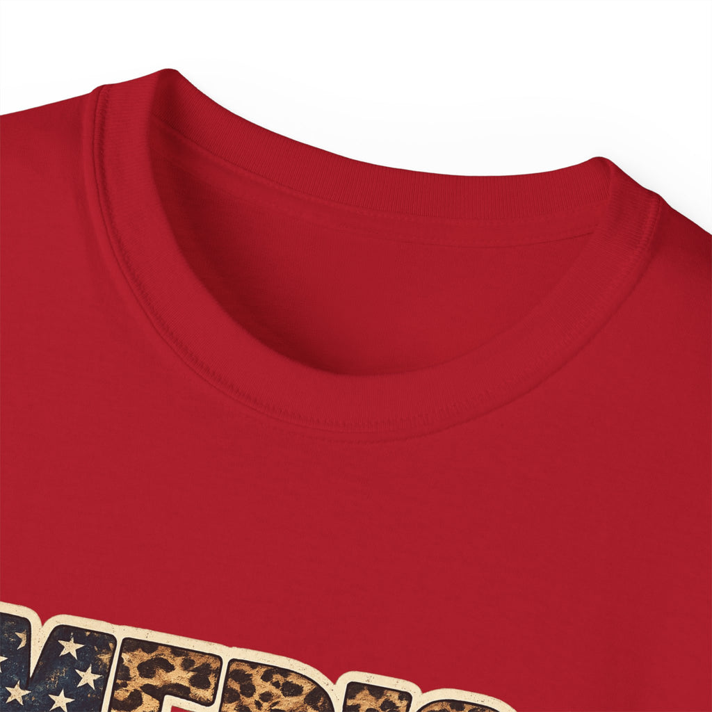 'Merica American Flag Text Tee — Patriotic Fourth of July Shirt