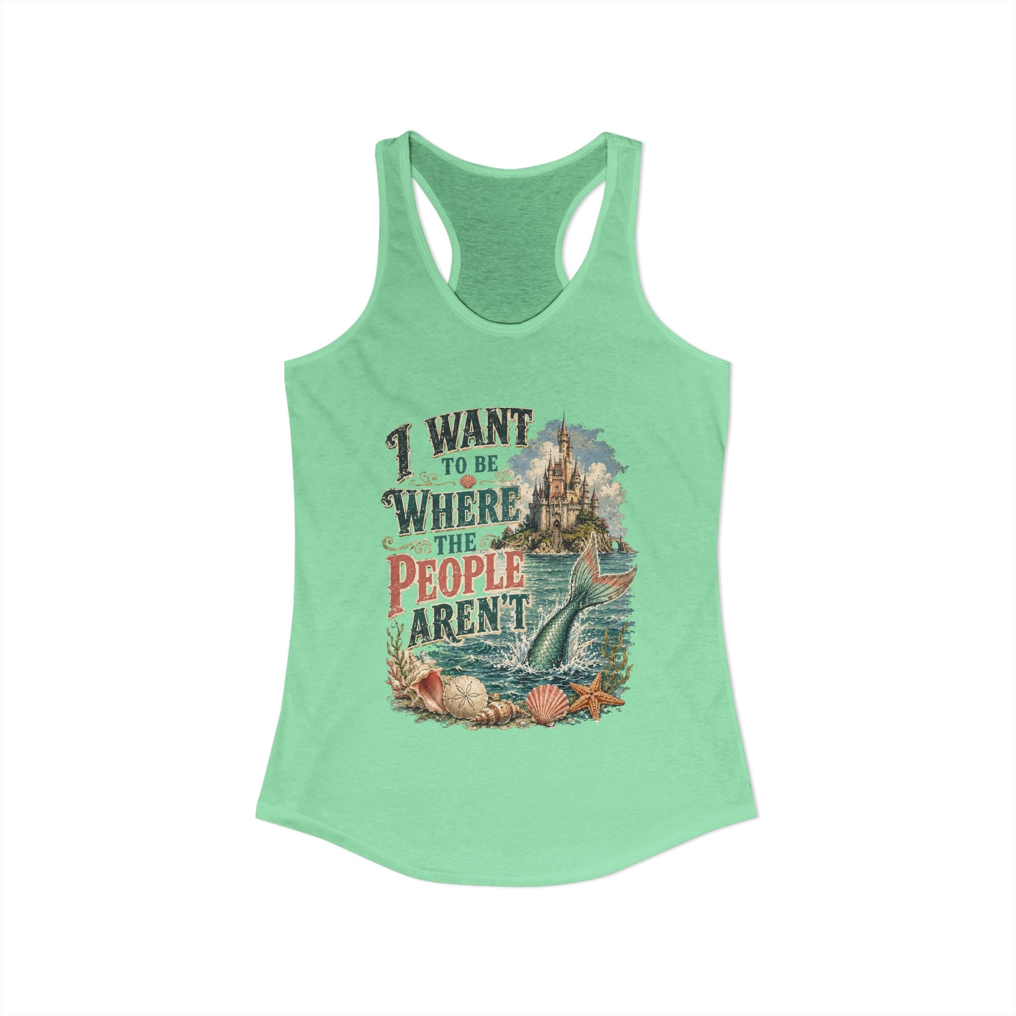Vintage Mermaid Funny "I Want to be Where the People Aren't"