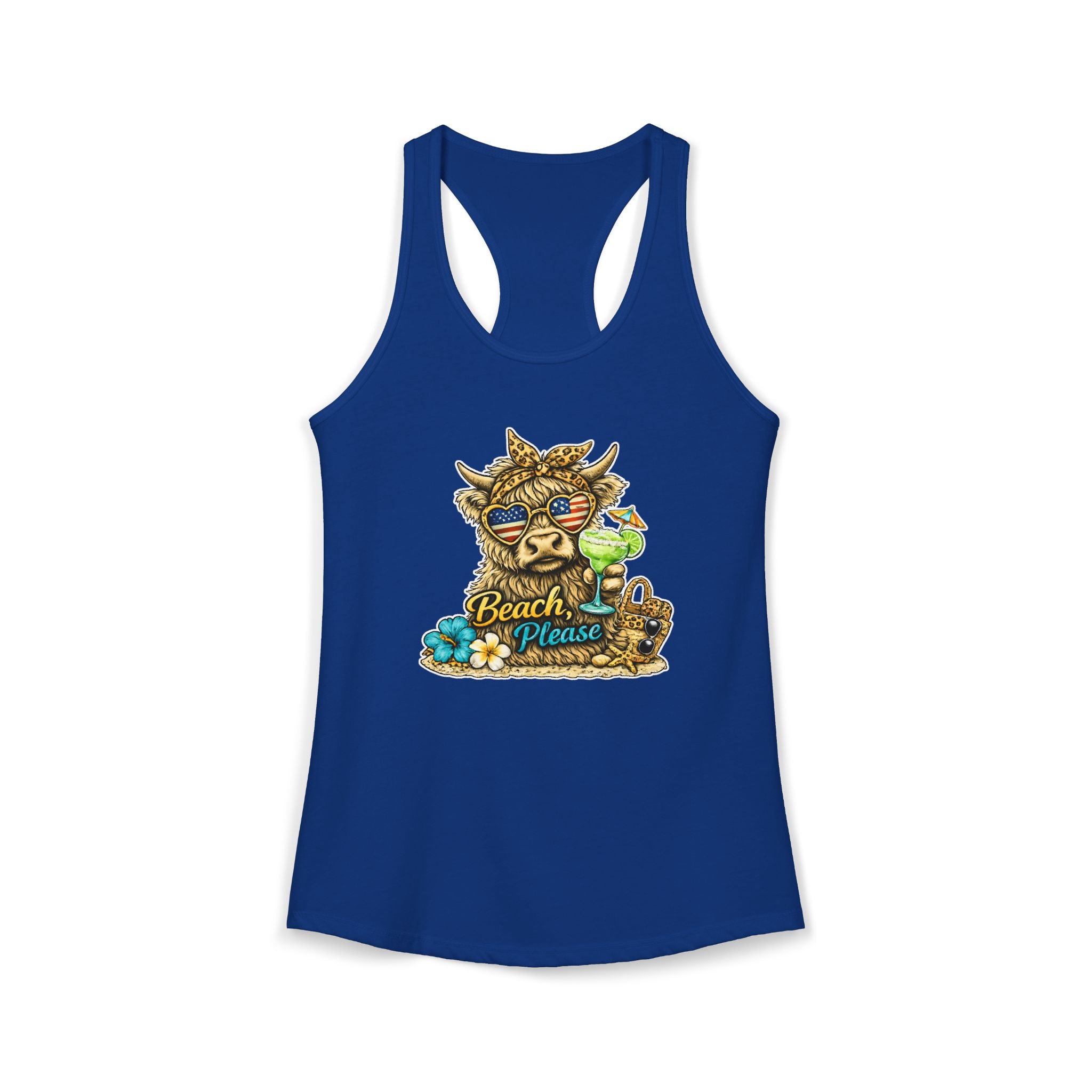 Women's "Beach, Please" Racerback Tank