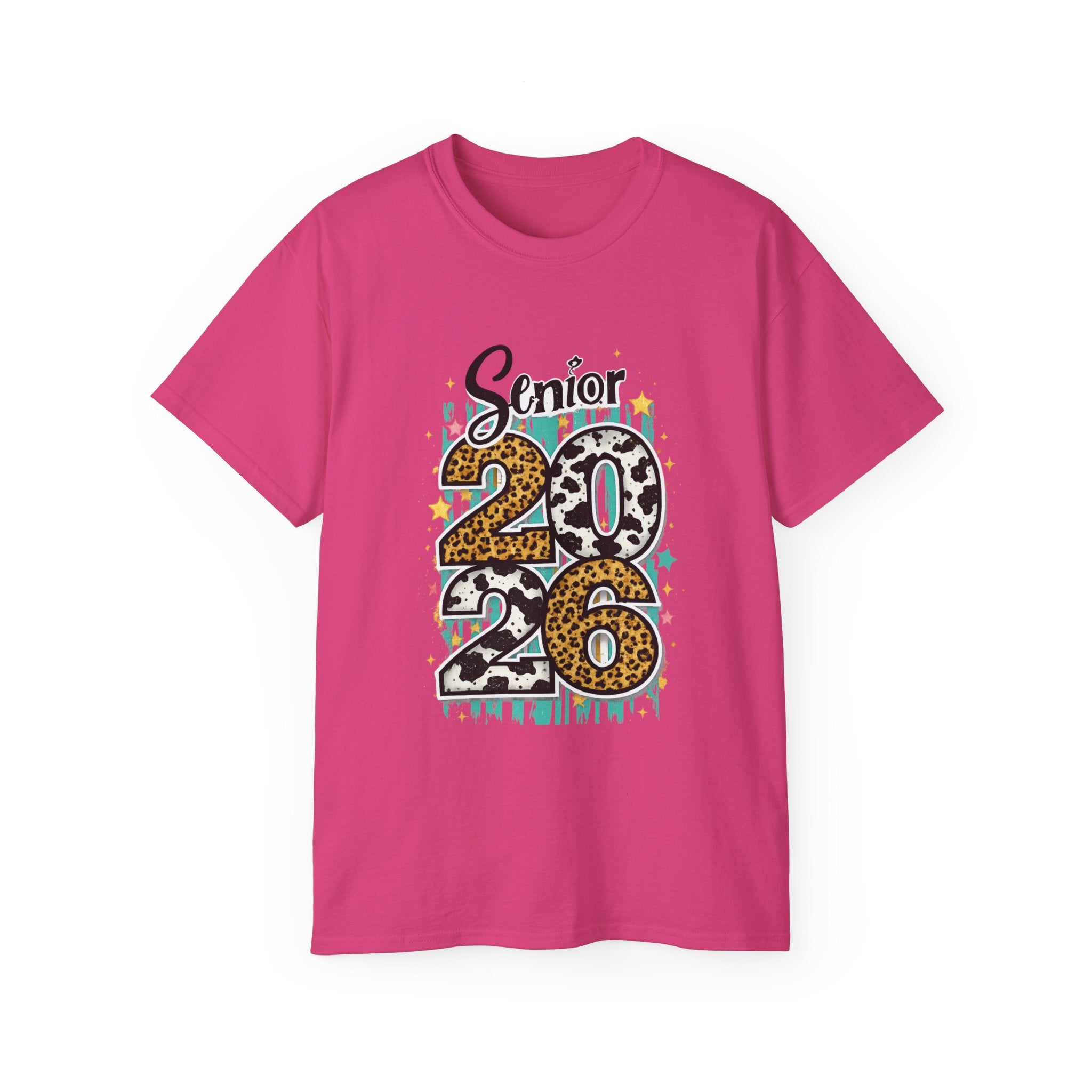 Senior 2026 Leopard & Zebra Print Graduation T‑Shirt