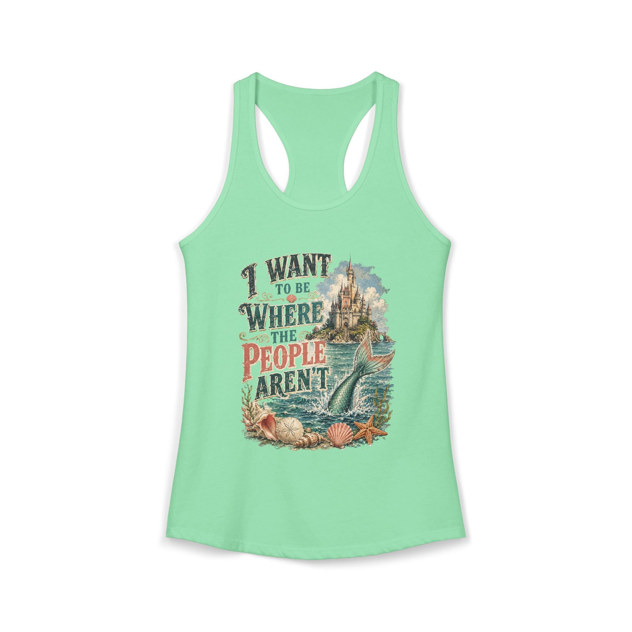 Vintage Mermaid Funny "I Want to be Where the People Aren't"