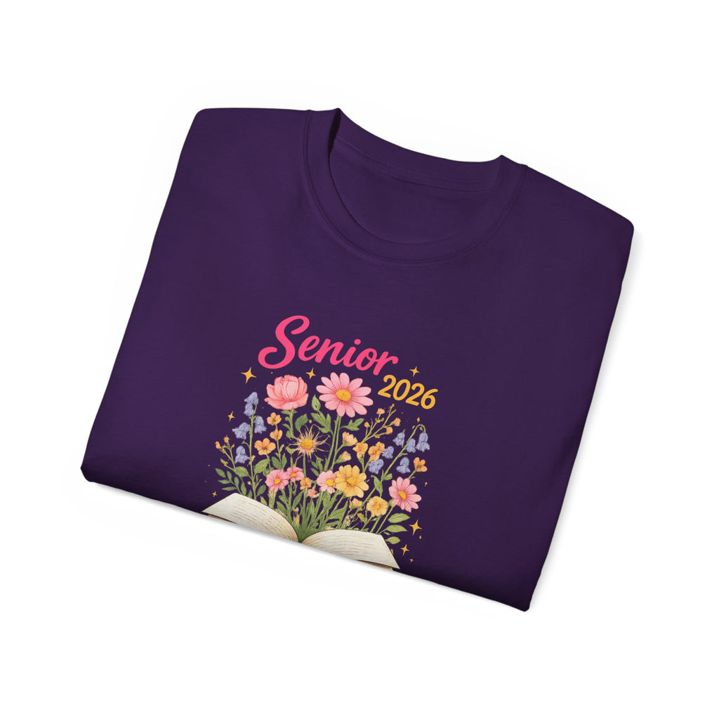 Senior 2026 Floral Graduation T-Shirt — "On to the Next Chapter"