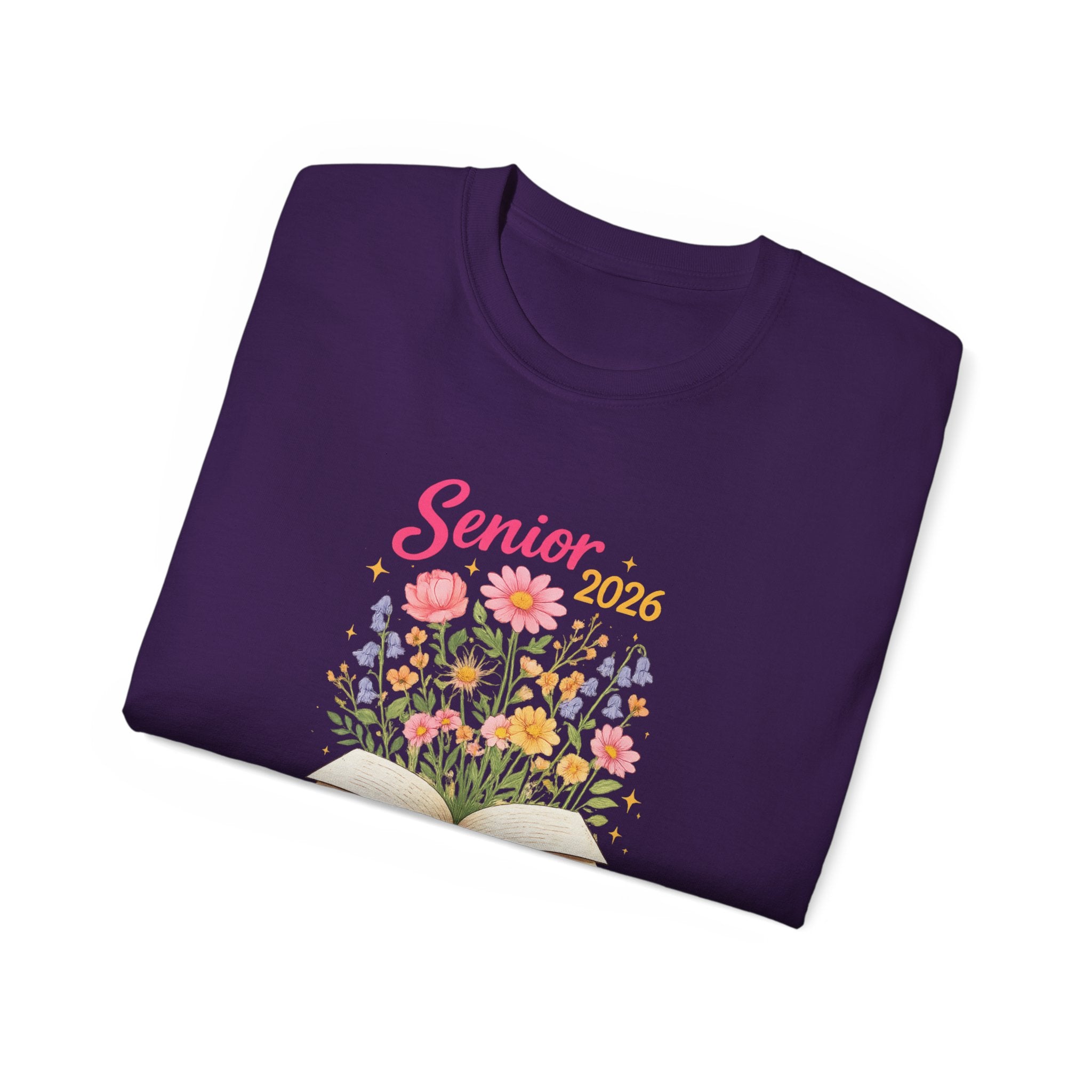 Senior 2026 Floral Graduation T-Shirt — "On to the Next Chapter"