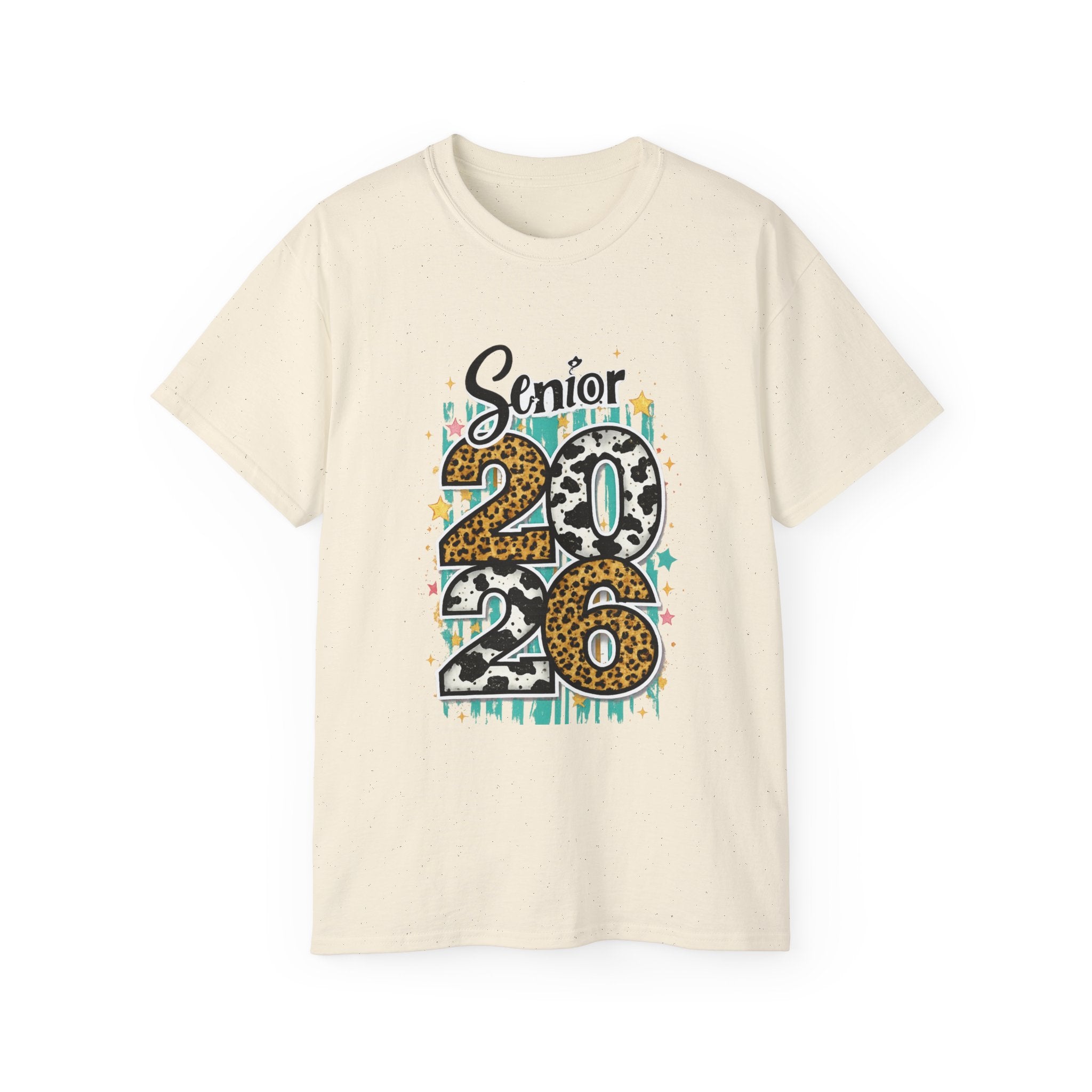 Senior 2026 Leopard & Zebra Print Graduation T‑Shirt