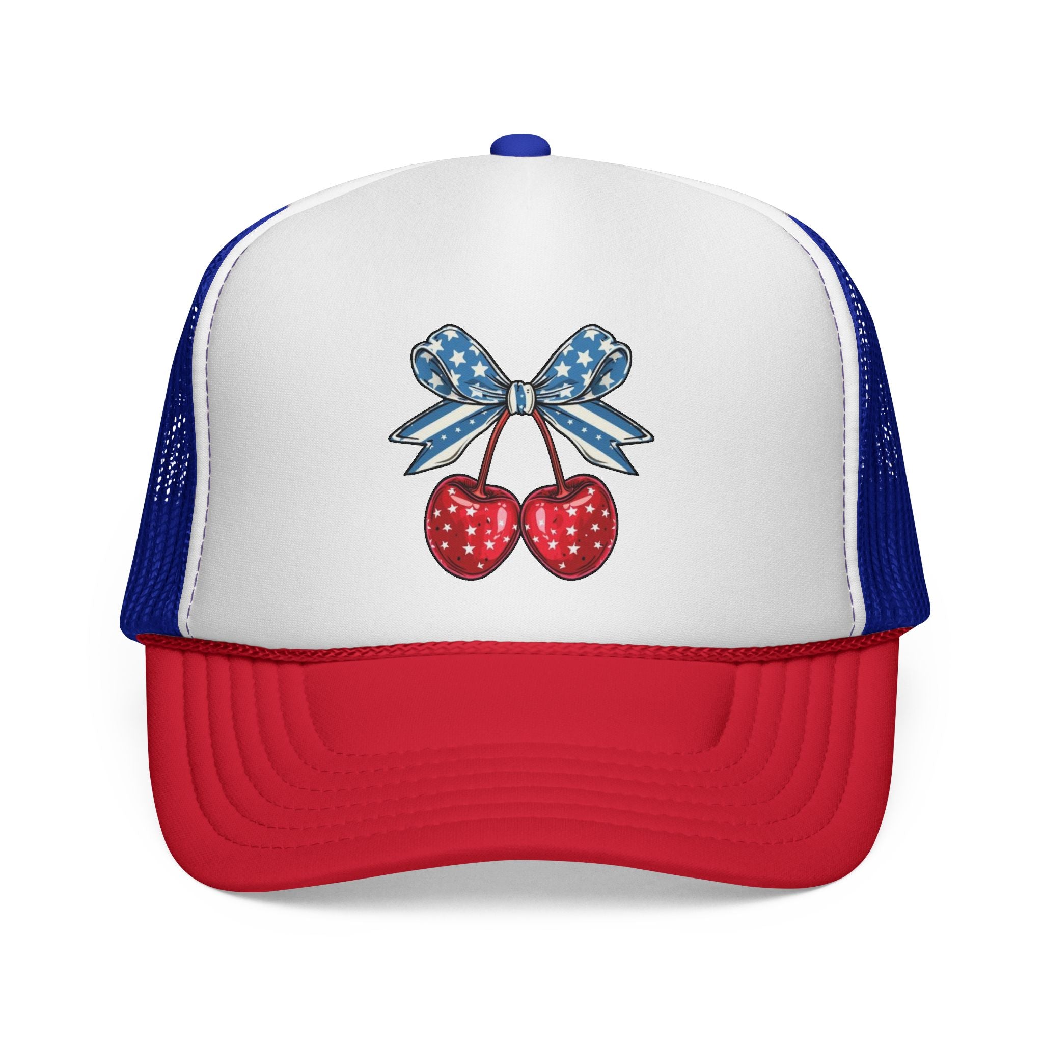 Patriotic Cherry Trucker Cap