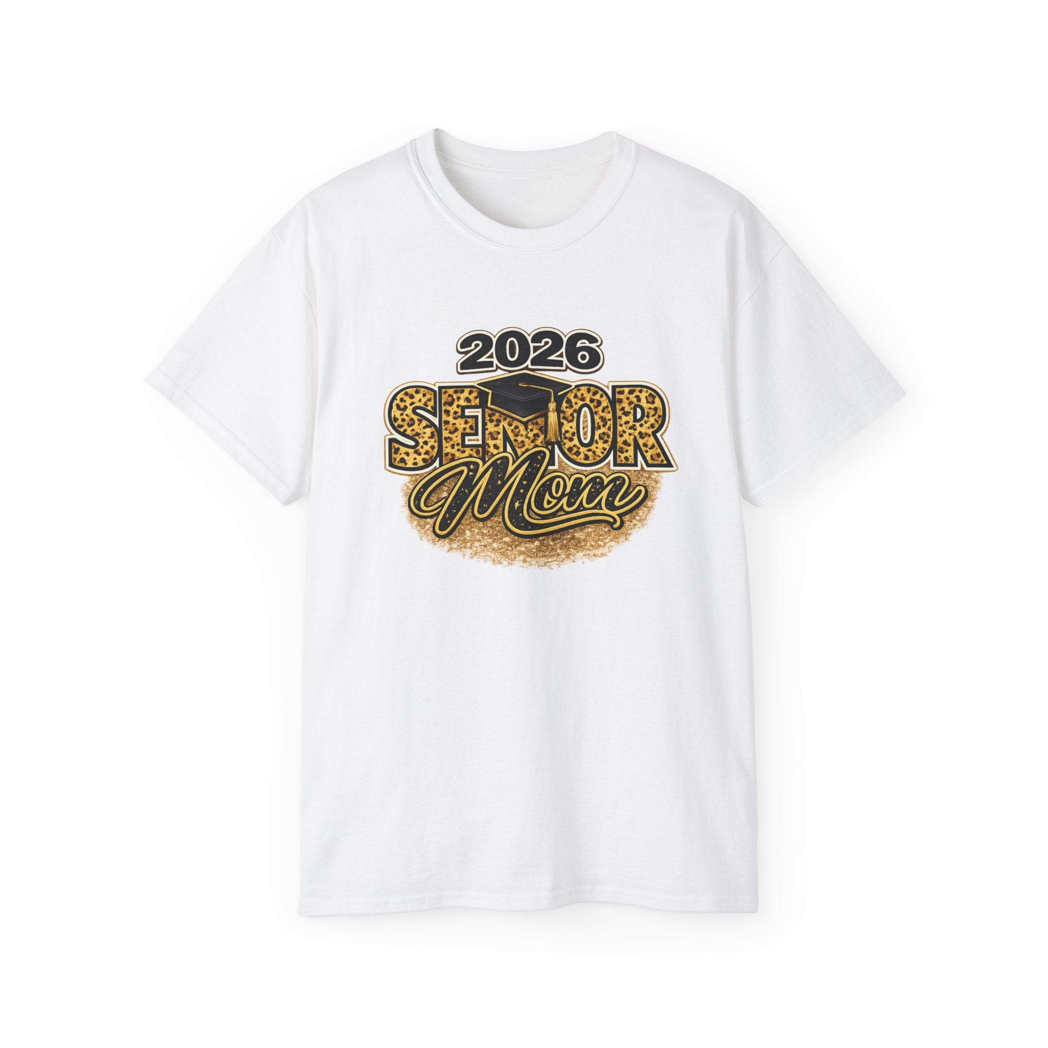 2026 Senior Mom T-Shirt — Leopard Print Graduation Tee