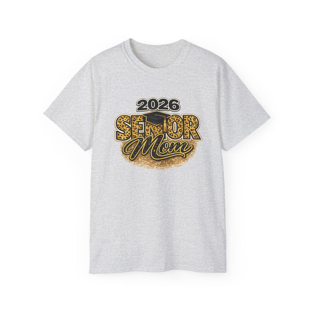2026 Senior Mom T-Shirt — Leopard Print Graduation Tee