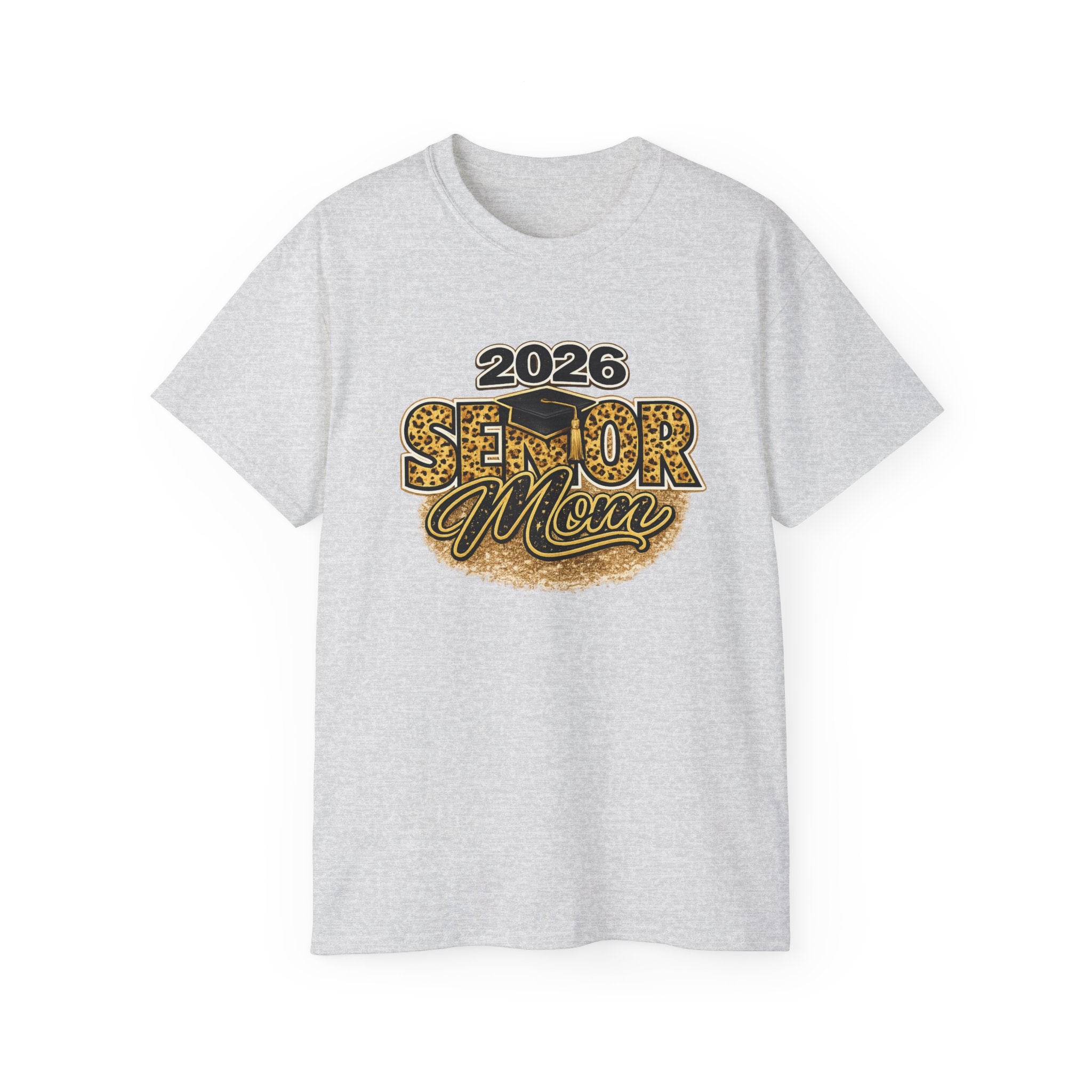 2026 Senior Mom T-Shirt — Leopard Print Graduation Tee