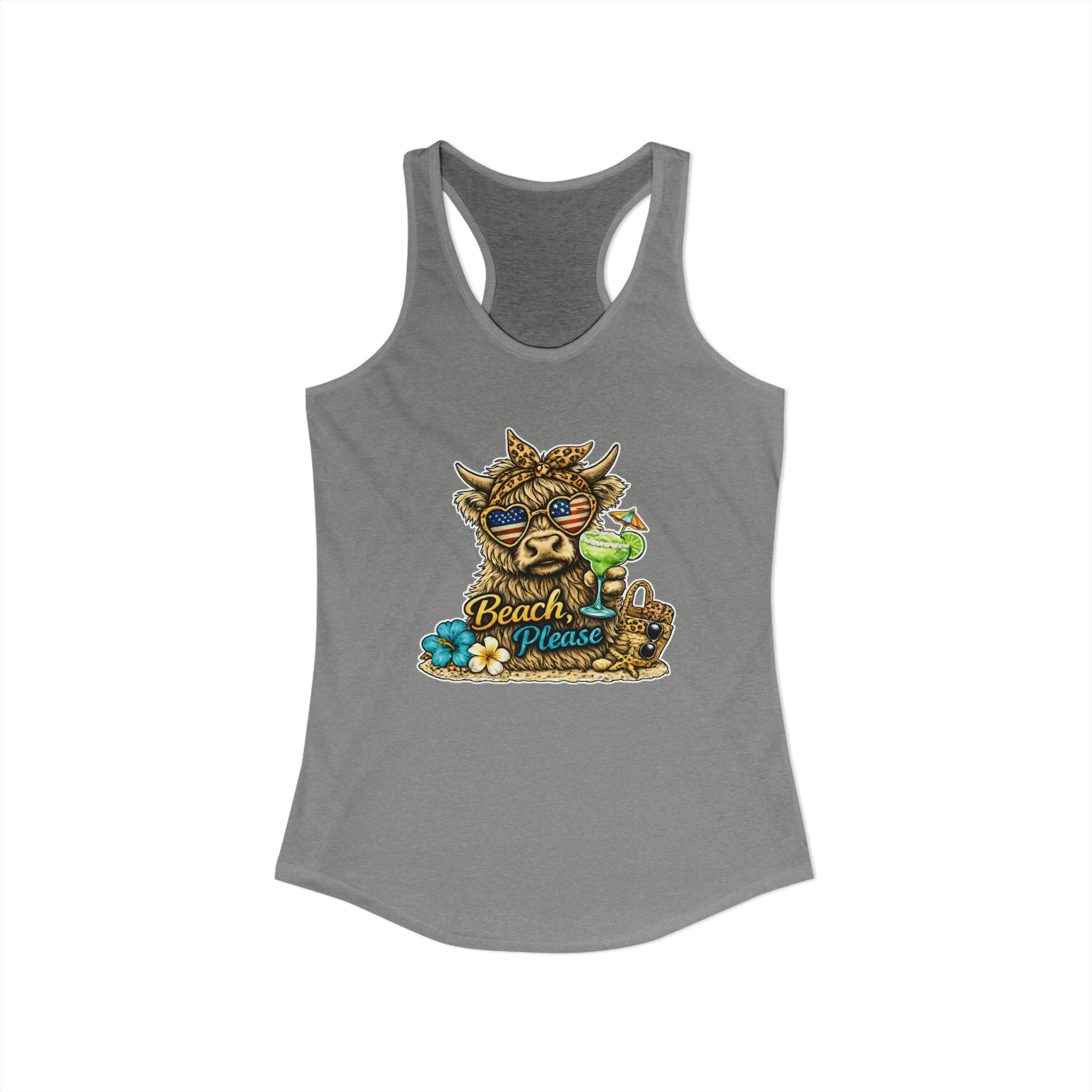 Women's "Beach, Please" Racerback Tank