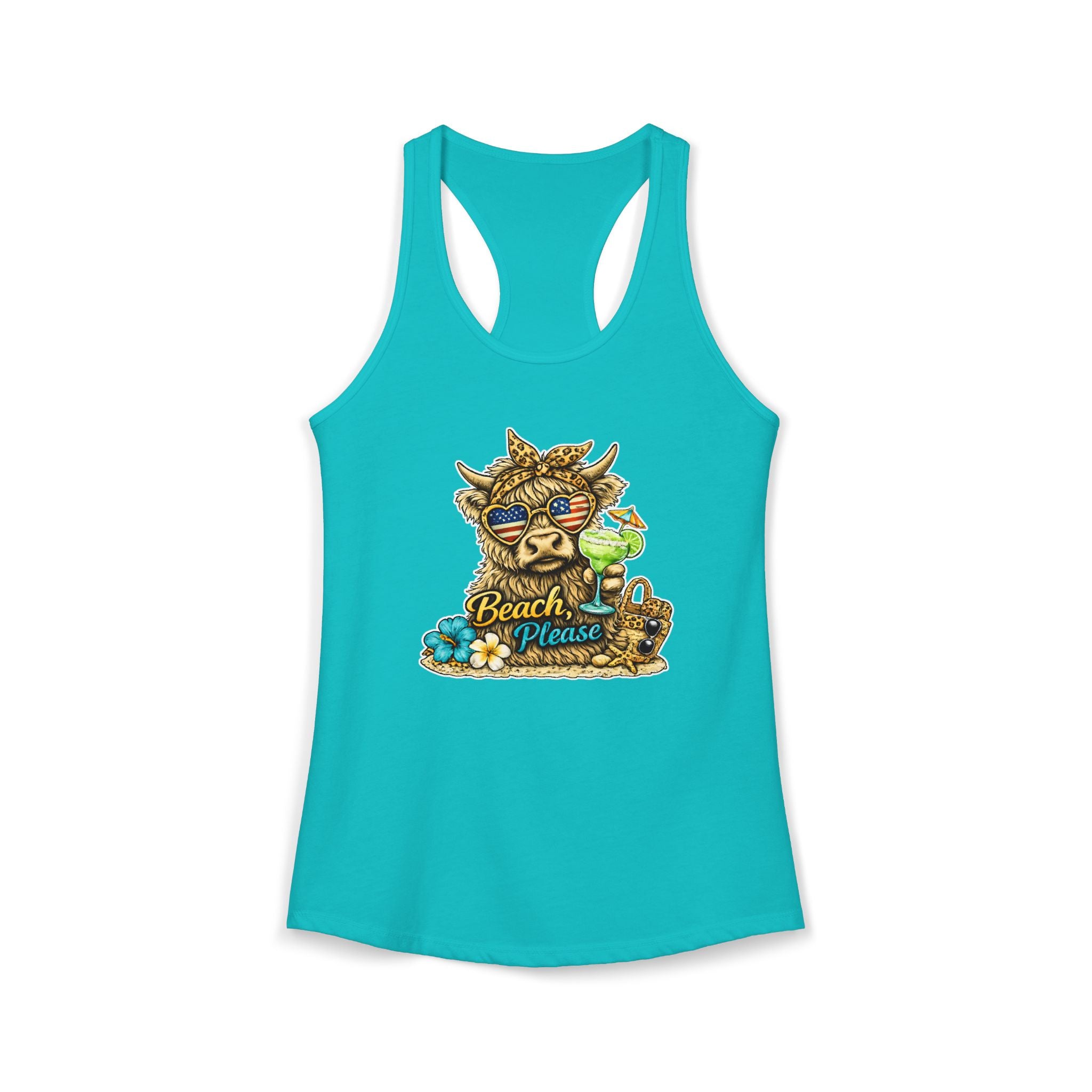 Women's "Beach, Please" Racerback Tank