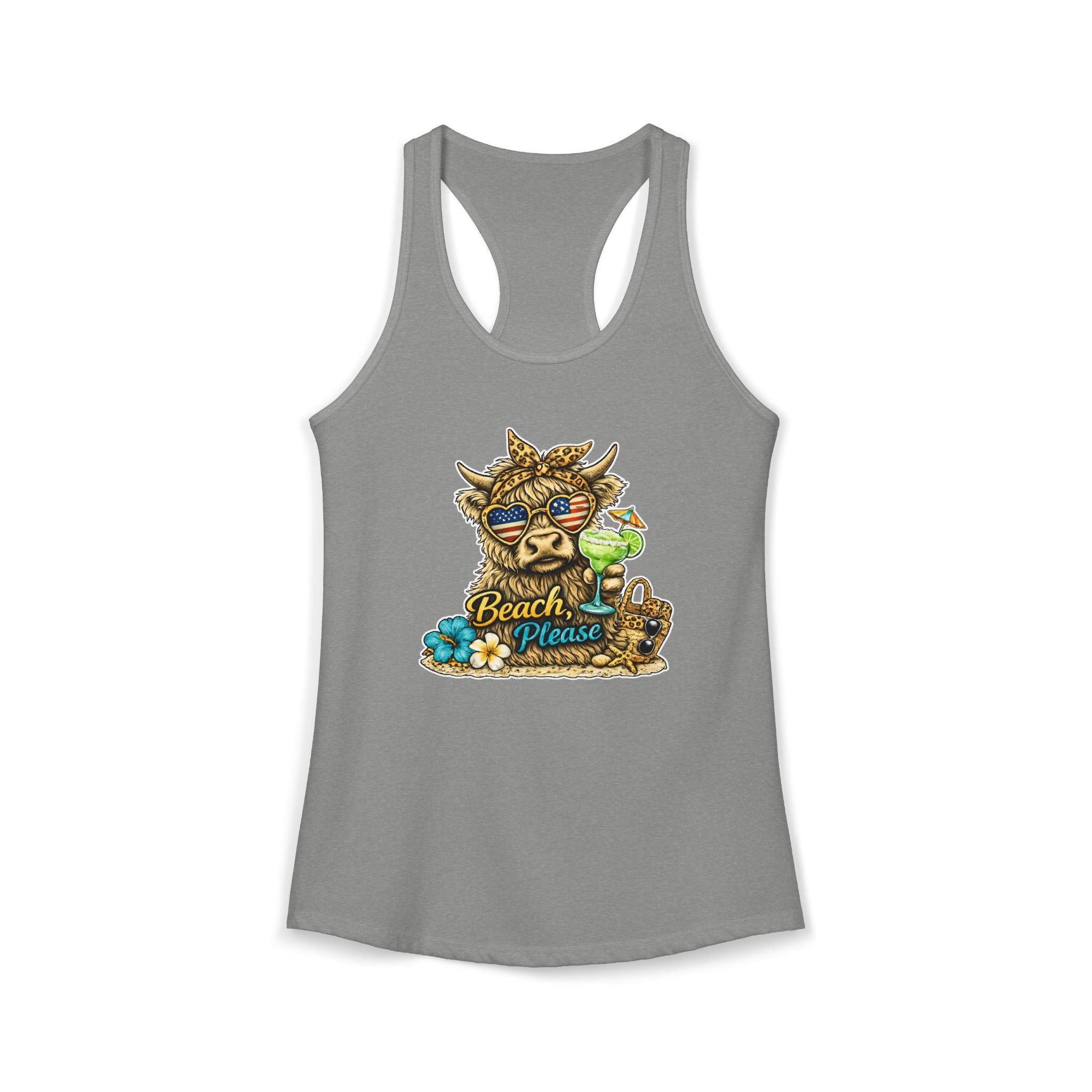 Women's "Beach, Please" Racerback Tank