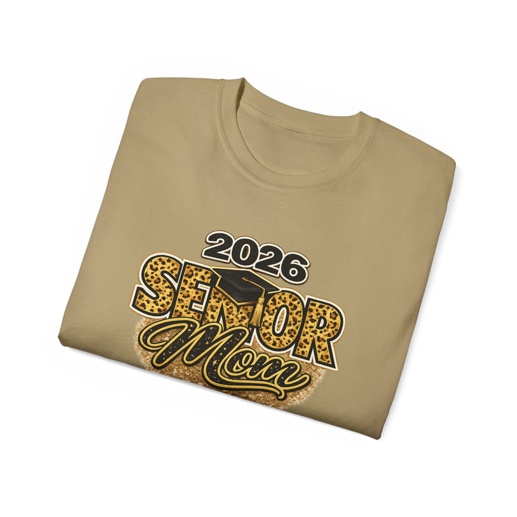 2026 Senior Mom T-Shirt — Leopard Print Graduation Tee