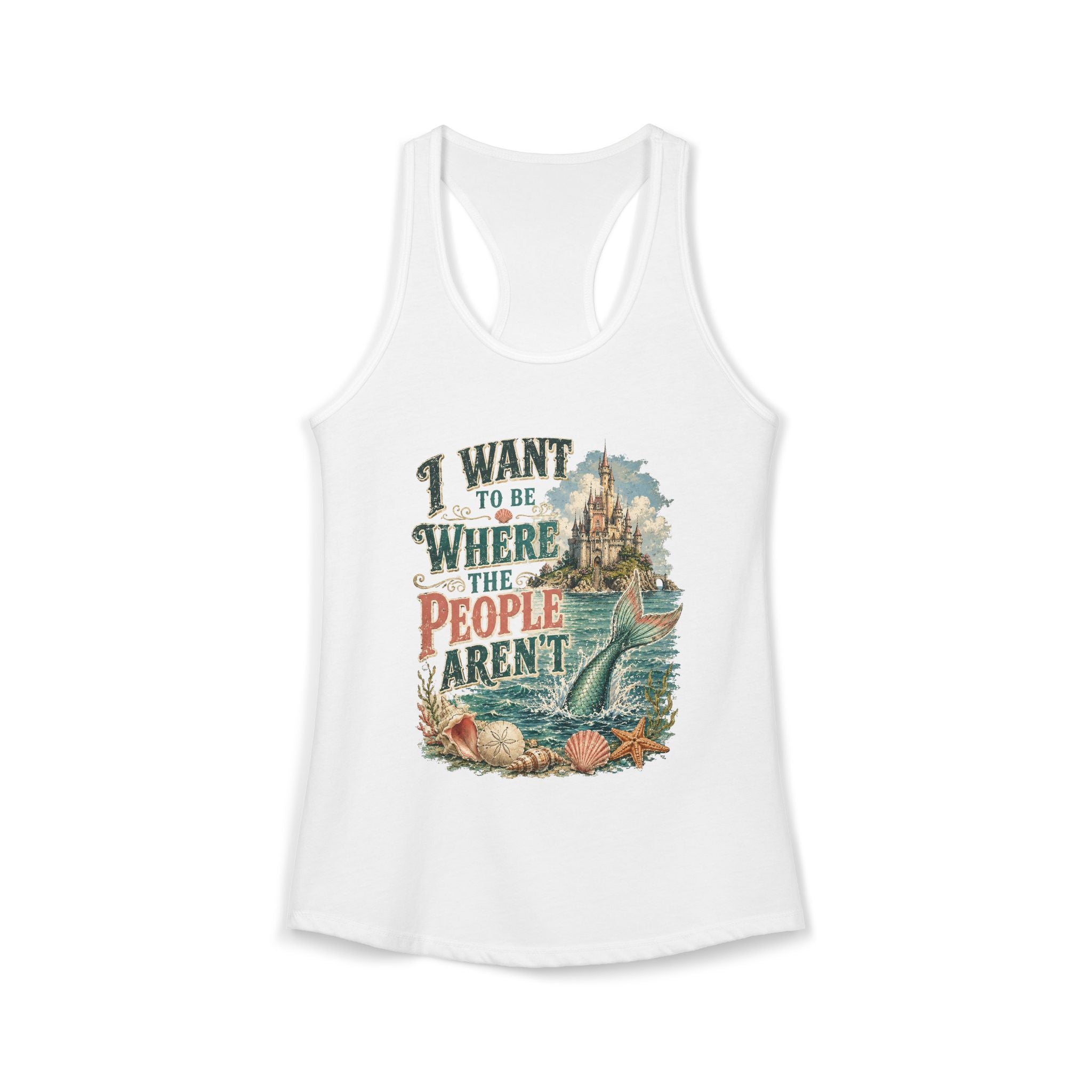 Vintage Mermaid Funny "I Want to be Where the People Aren't"