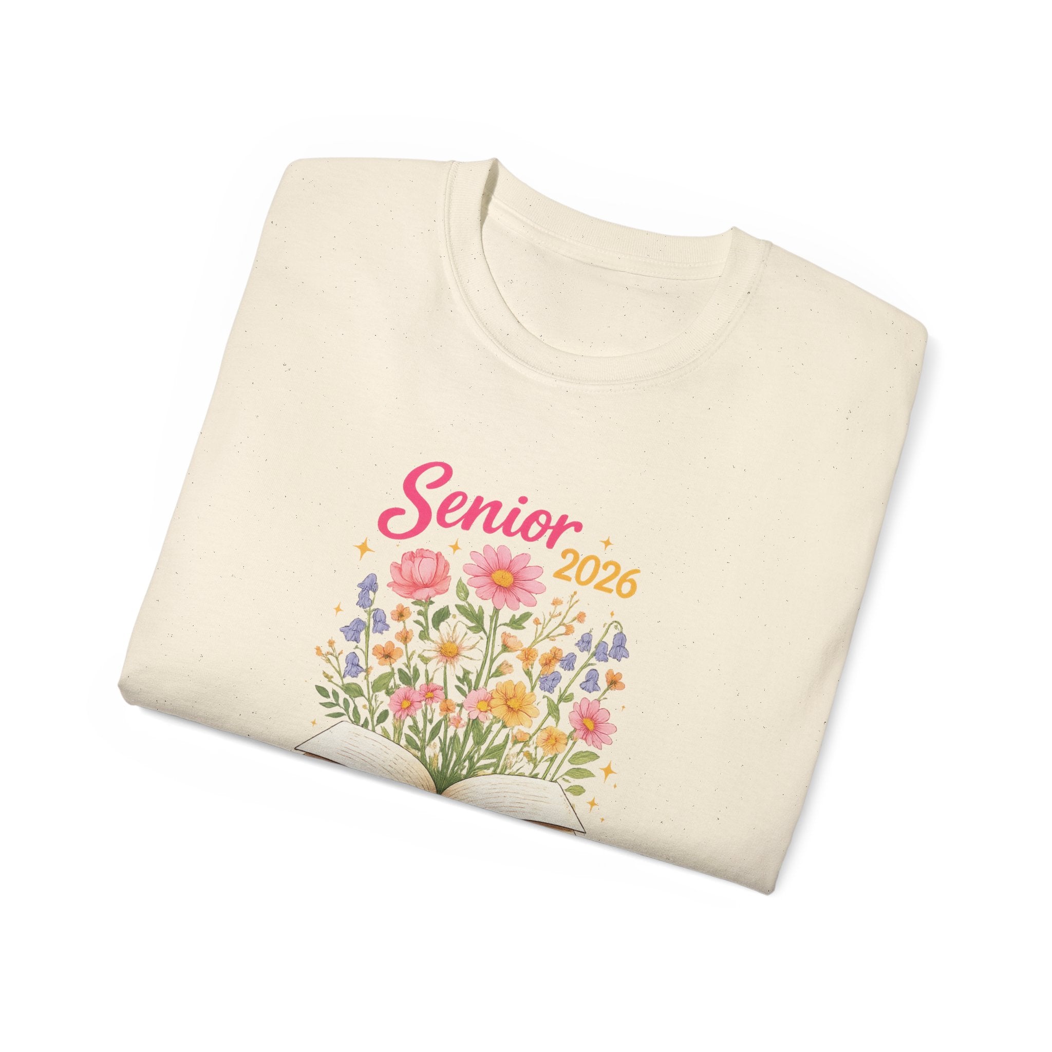 Senior 2026 Floral Graduation T-Shirt — "On to the Next Chapter"