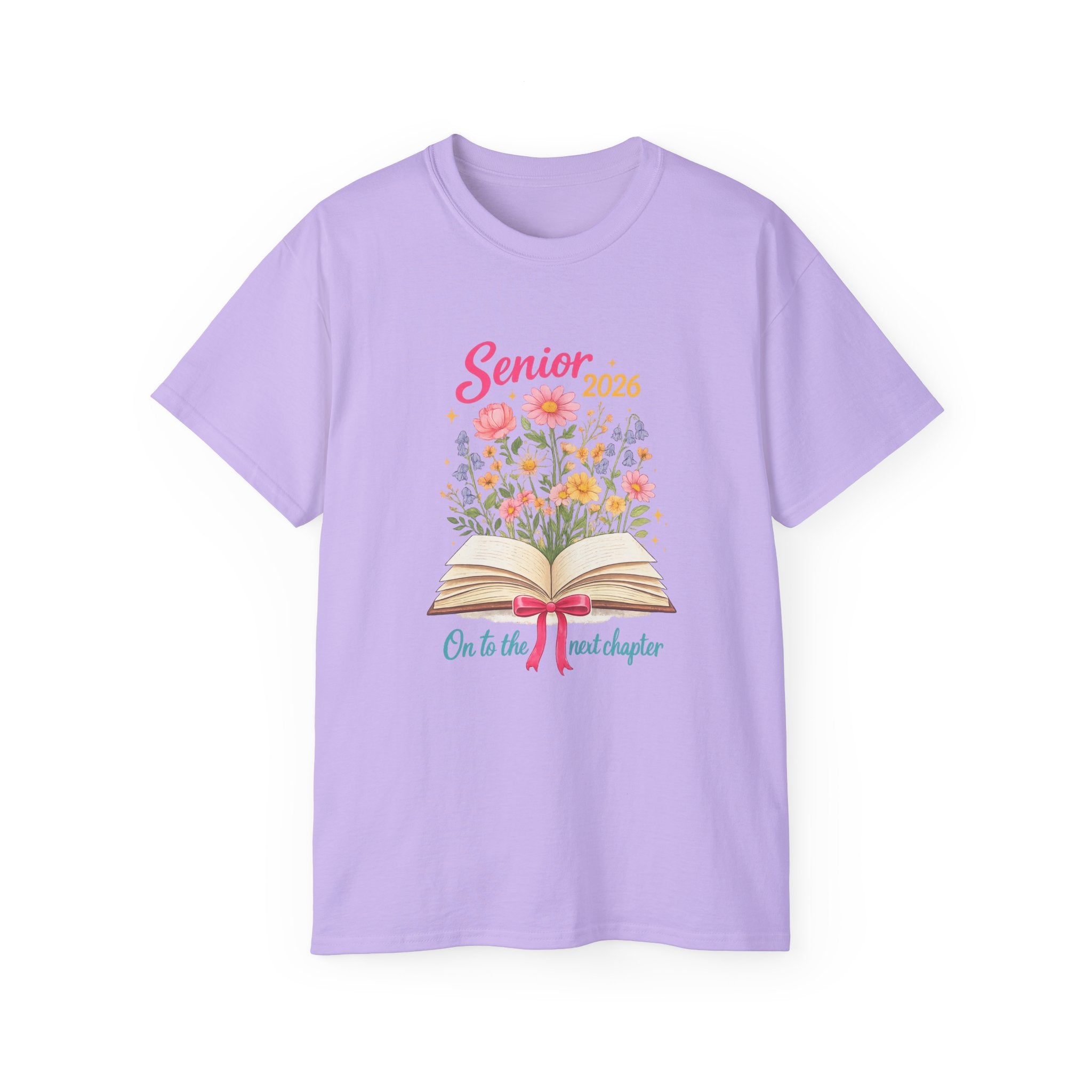 Senior 2026 Floral Graduation T-Shirt — "On to the Next Chapter"