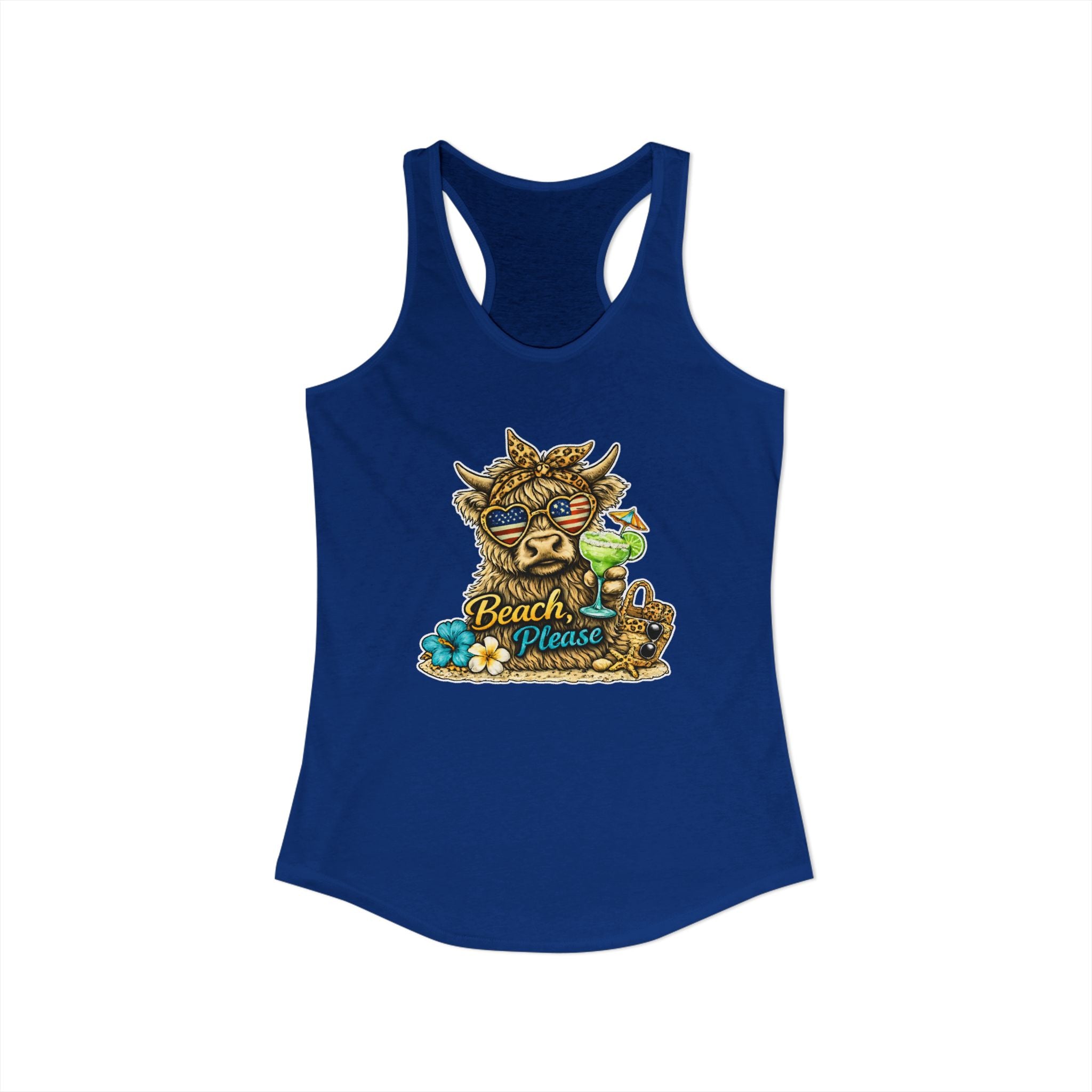 Women's "Beach, Please" Racerback Tank