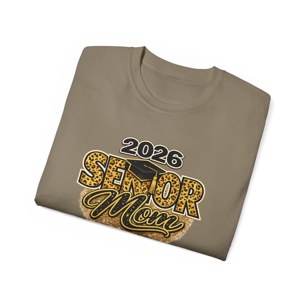 2026 Senior Mom T-Shirt — Leopard Print Graduation Tee