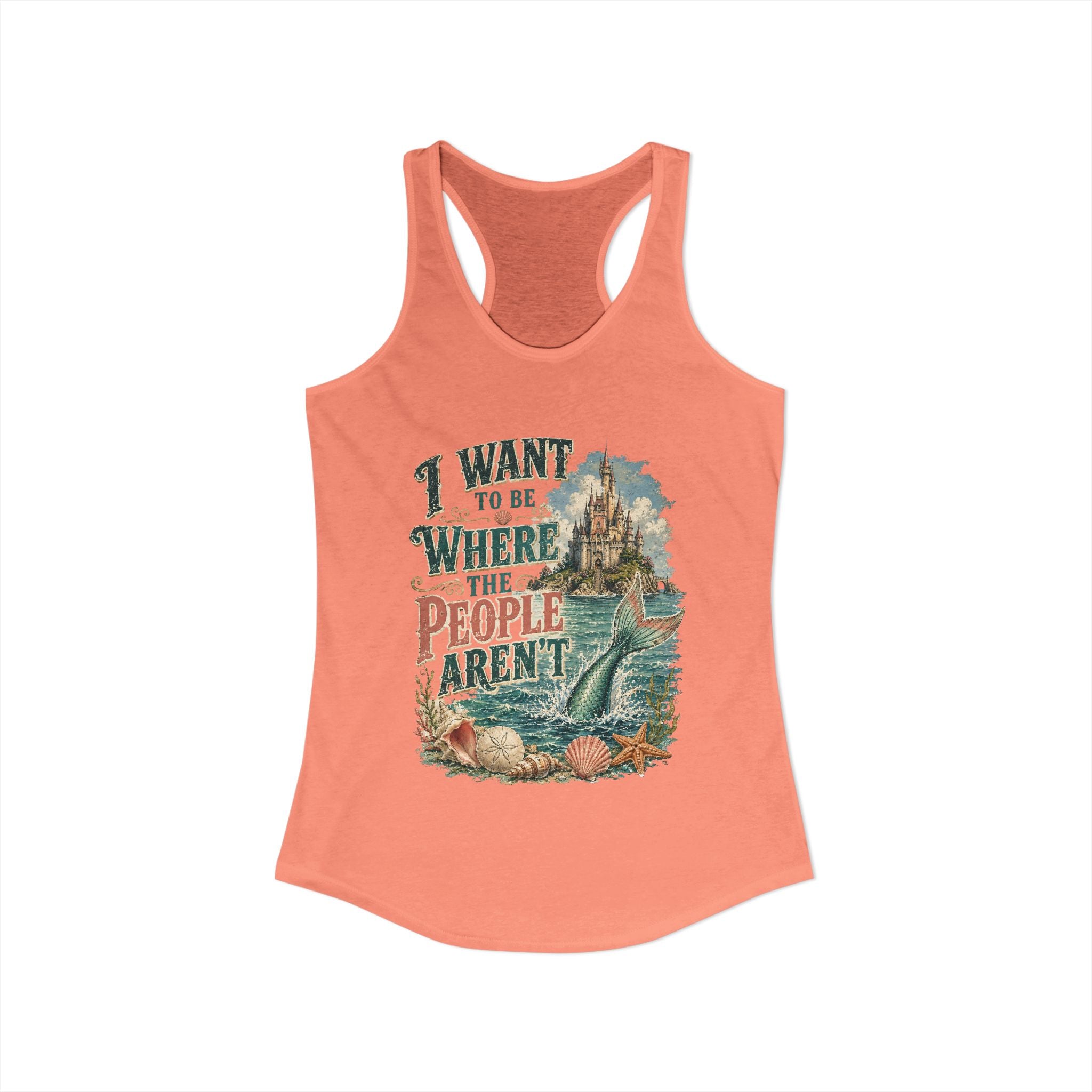 Vintage Mermaid Funny "I Want to be Where the People Aren't"
