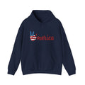 'Merica Peace Sign Hoodie – Patriotic American Flag Pullover for 4th of July