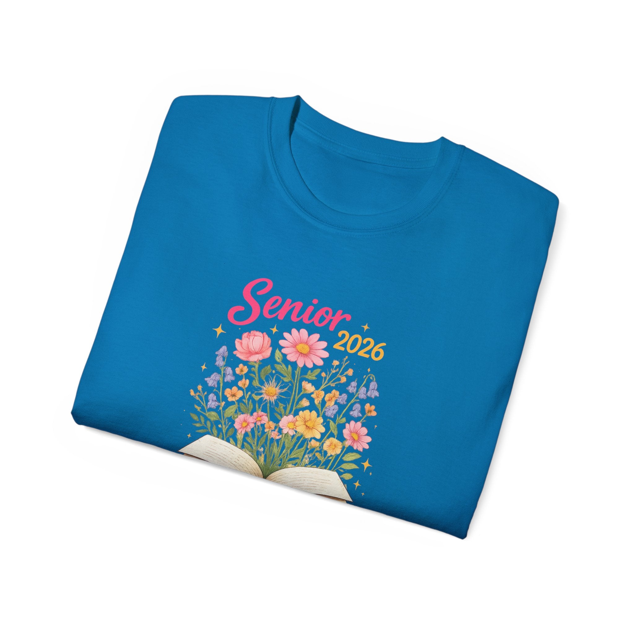 Senior 2026 Floral Graduation T-Shirt — "On to the Next Chapter"