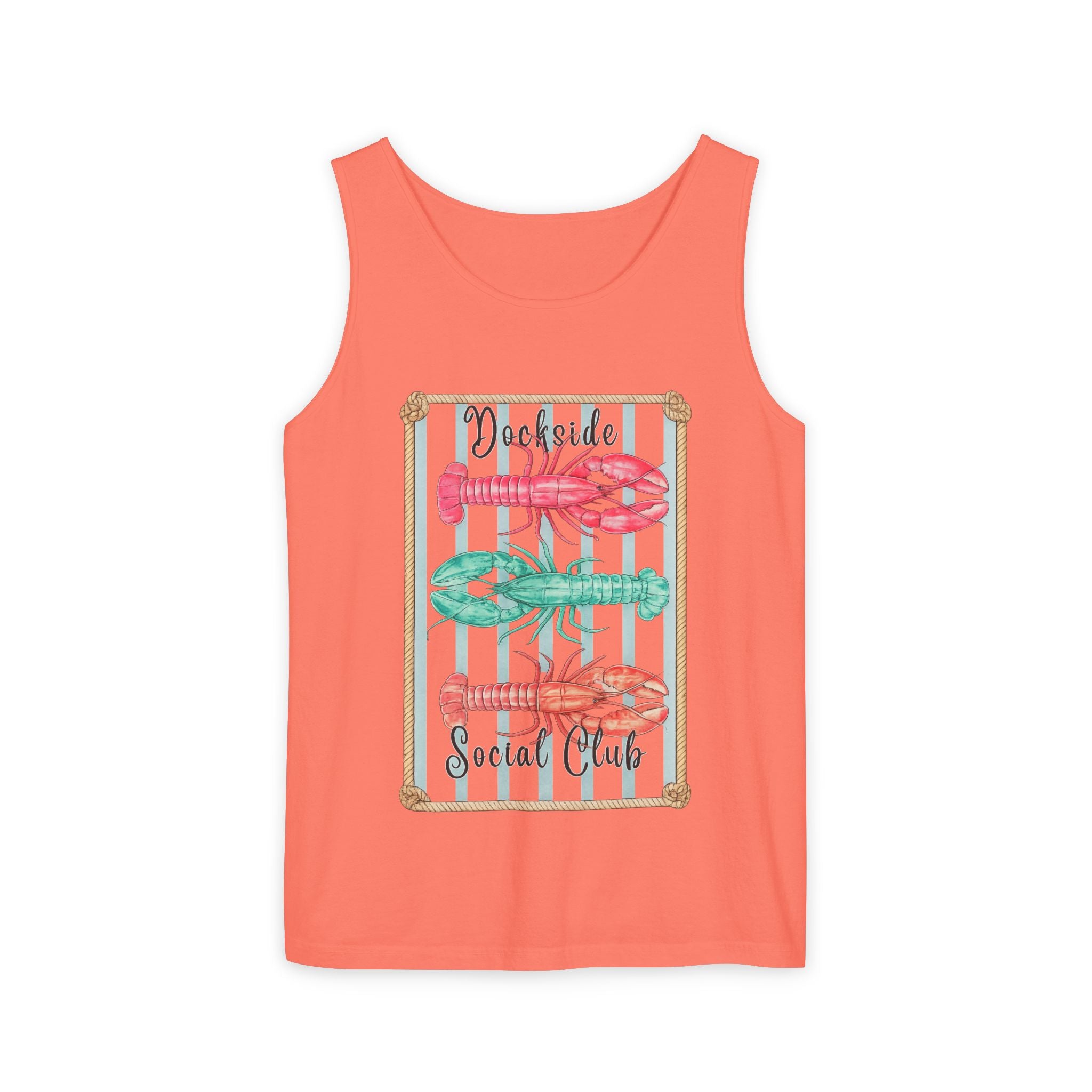 Crabby Social Club Tank Top — Coastal Lobster Beach Graphic Tank