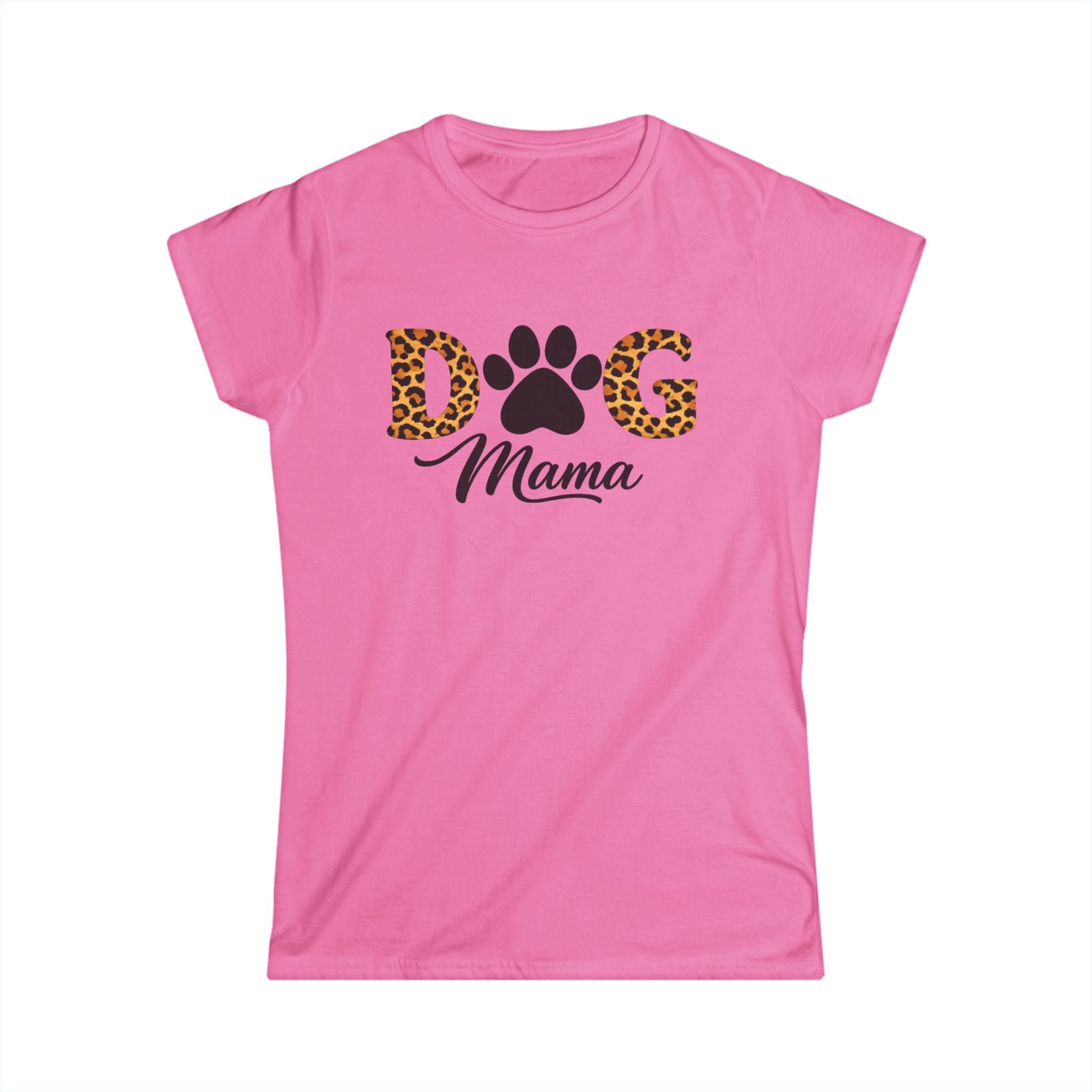 Dog Mama Leopard Paw T‑Shirt — Women’s Cute Pet Lover Tee