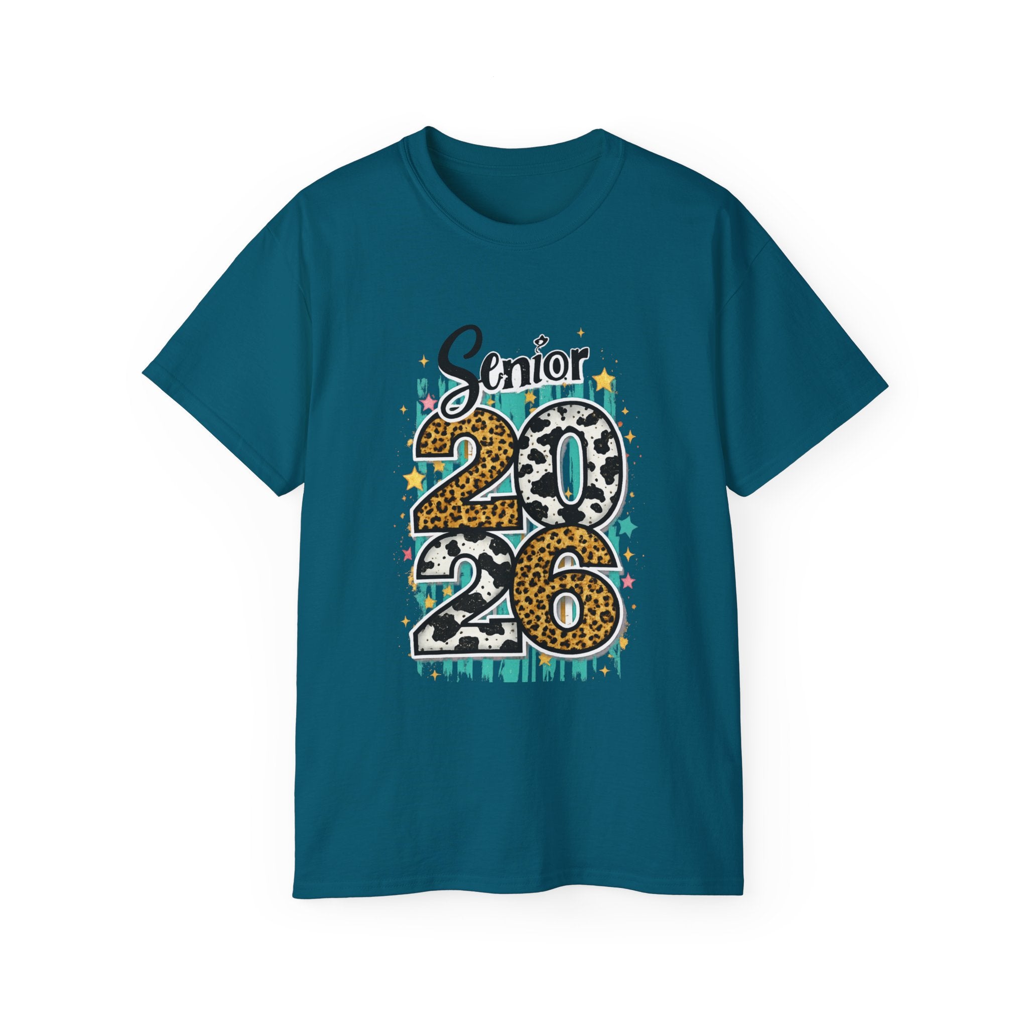 Senior 2026 Leopard & Zebra Print Graduation T‑Shirt