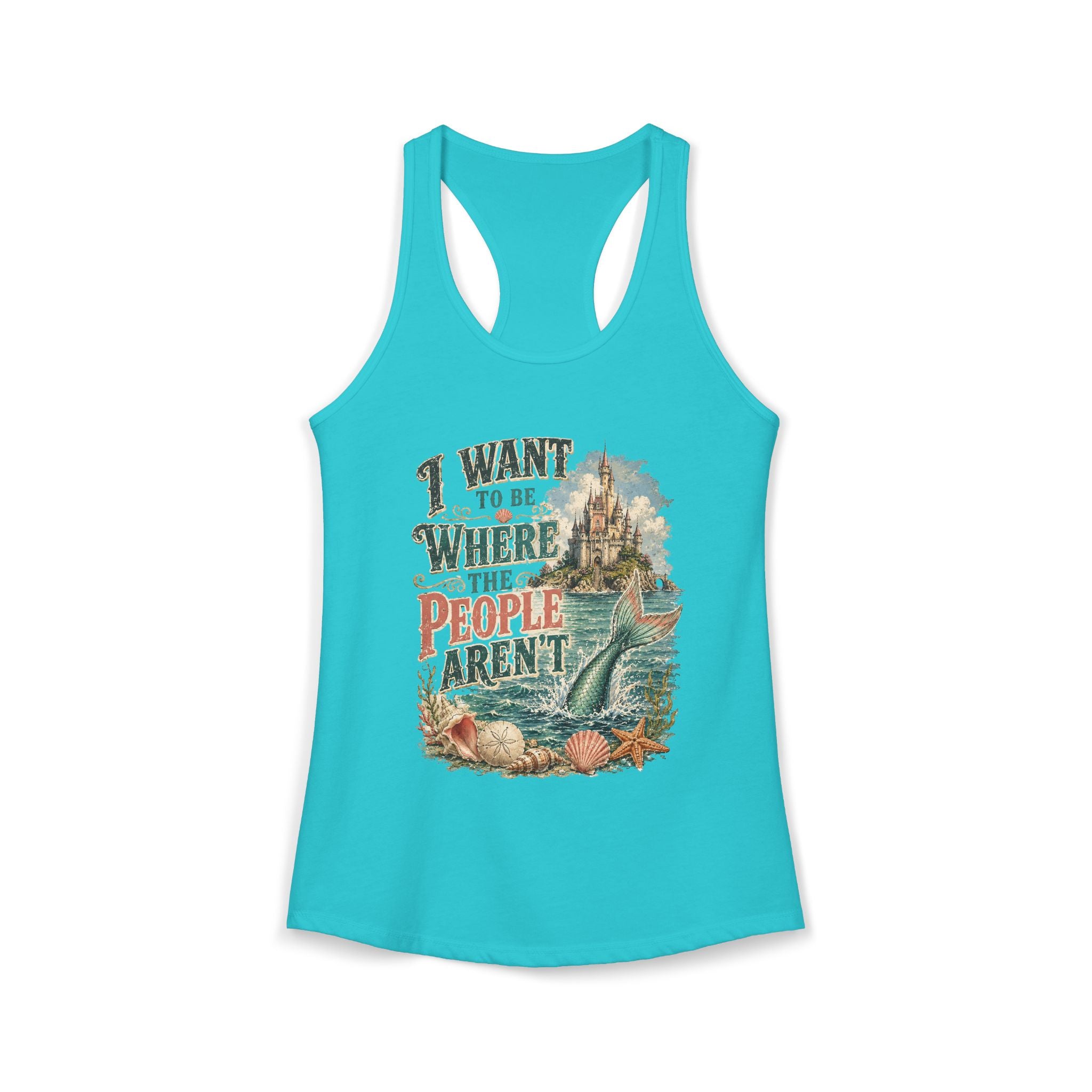 Vintage Mermaid Funny "I Want to be Where the People Aren't"