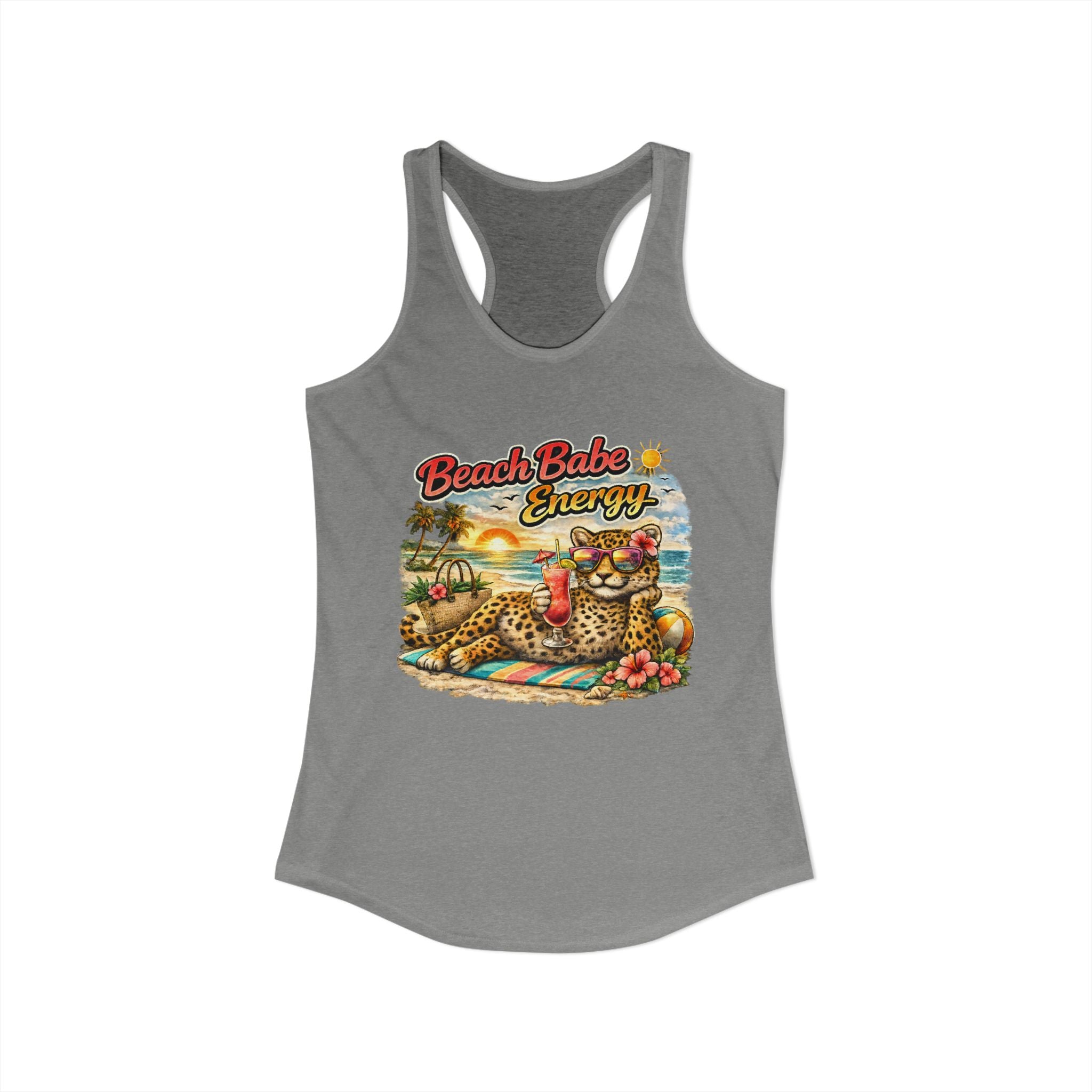 Women's leopard "Beach Babe Enery" Racerback Tank