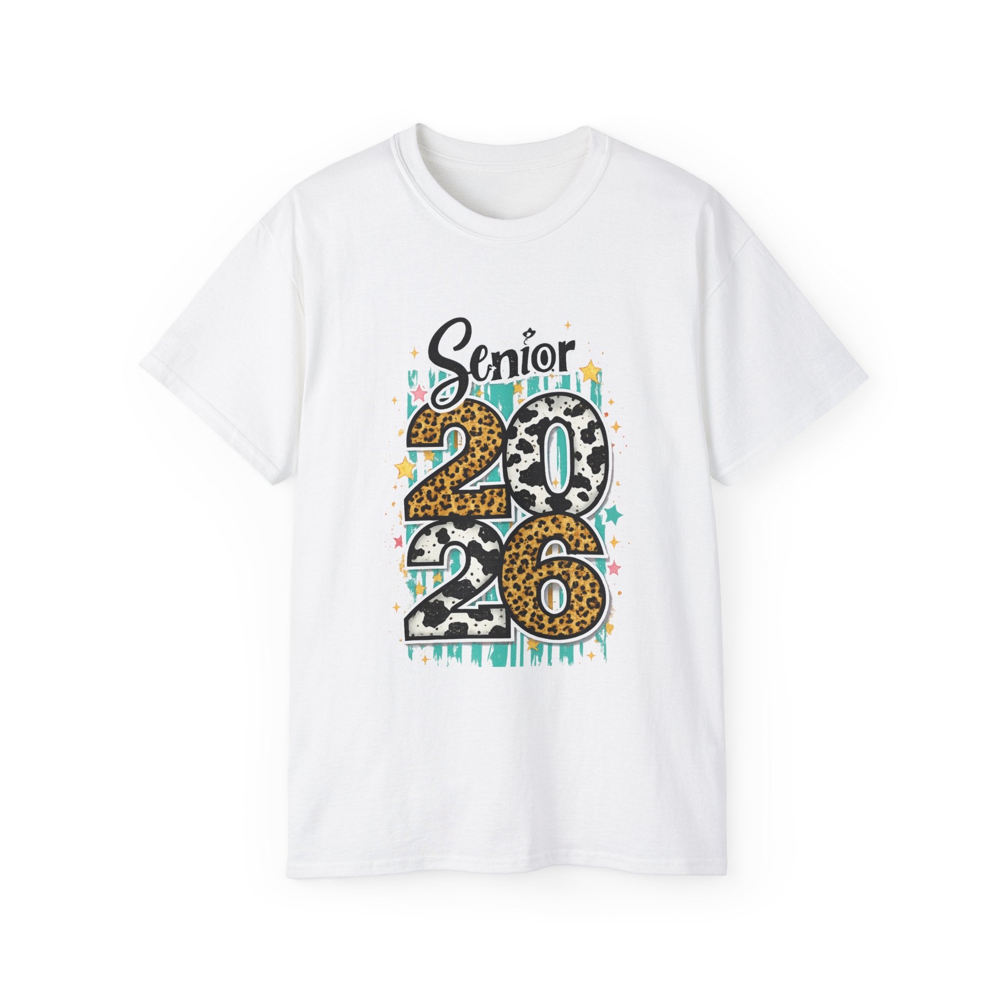 Senior 2026 Leopard & Zebra Print Graduation T‑Shirt