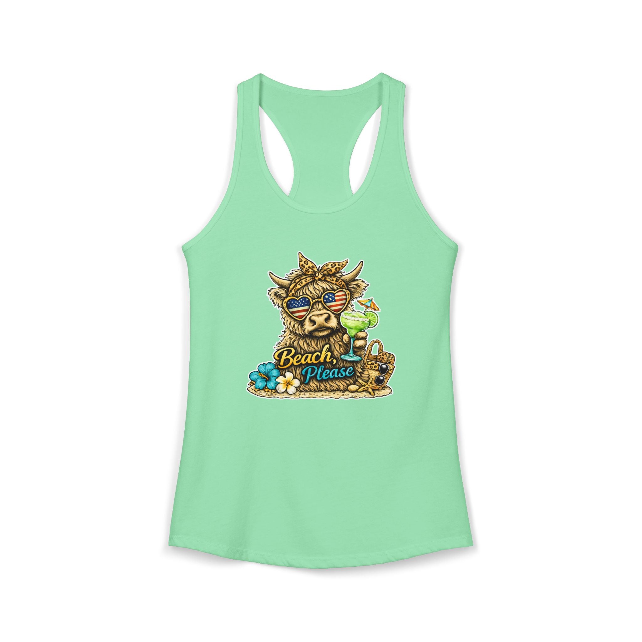 Women's "Beach, Please" Racerback Tank