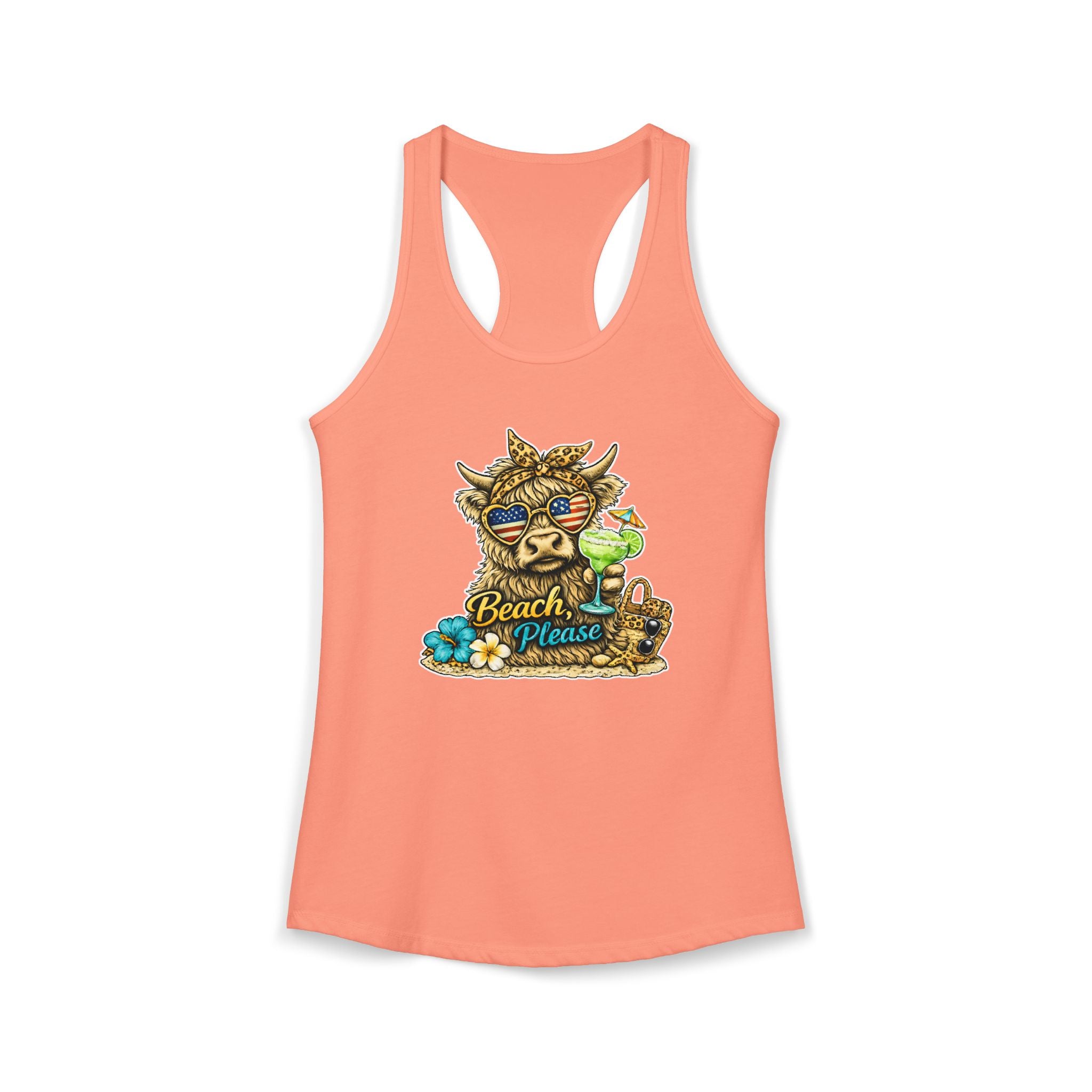 Women's "Beach, Please" Racerback Tank