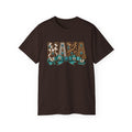 Mama Leopard Print Tee with Turquoise Ribbon — Mother's Day Graphic Shirt