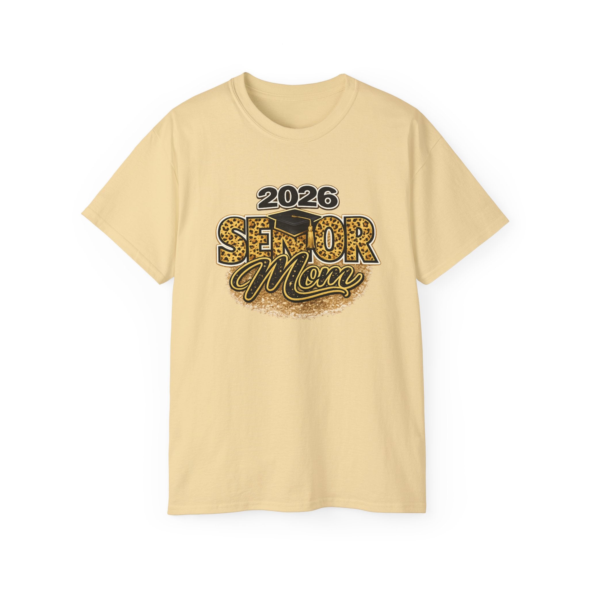 2026 Senior Mom T-Shirt — Leopard Print Graduation Tee