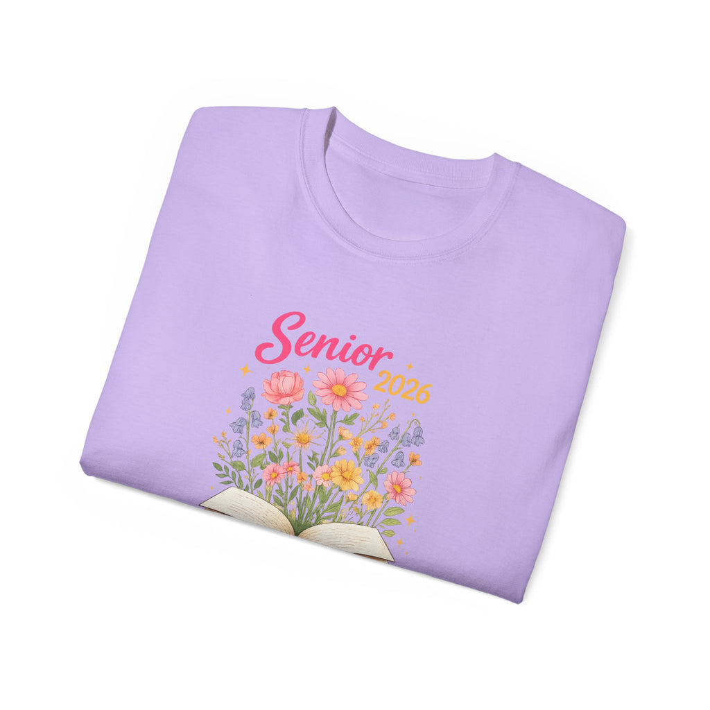 Senior 2026 Floral Graduation T-Shirt — "On to the Next Chapter"
