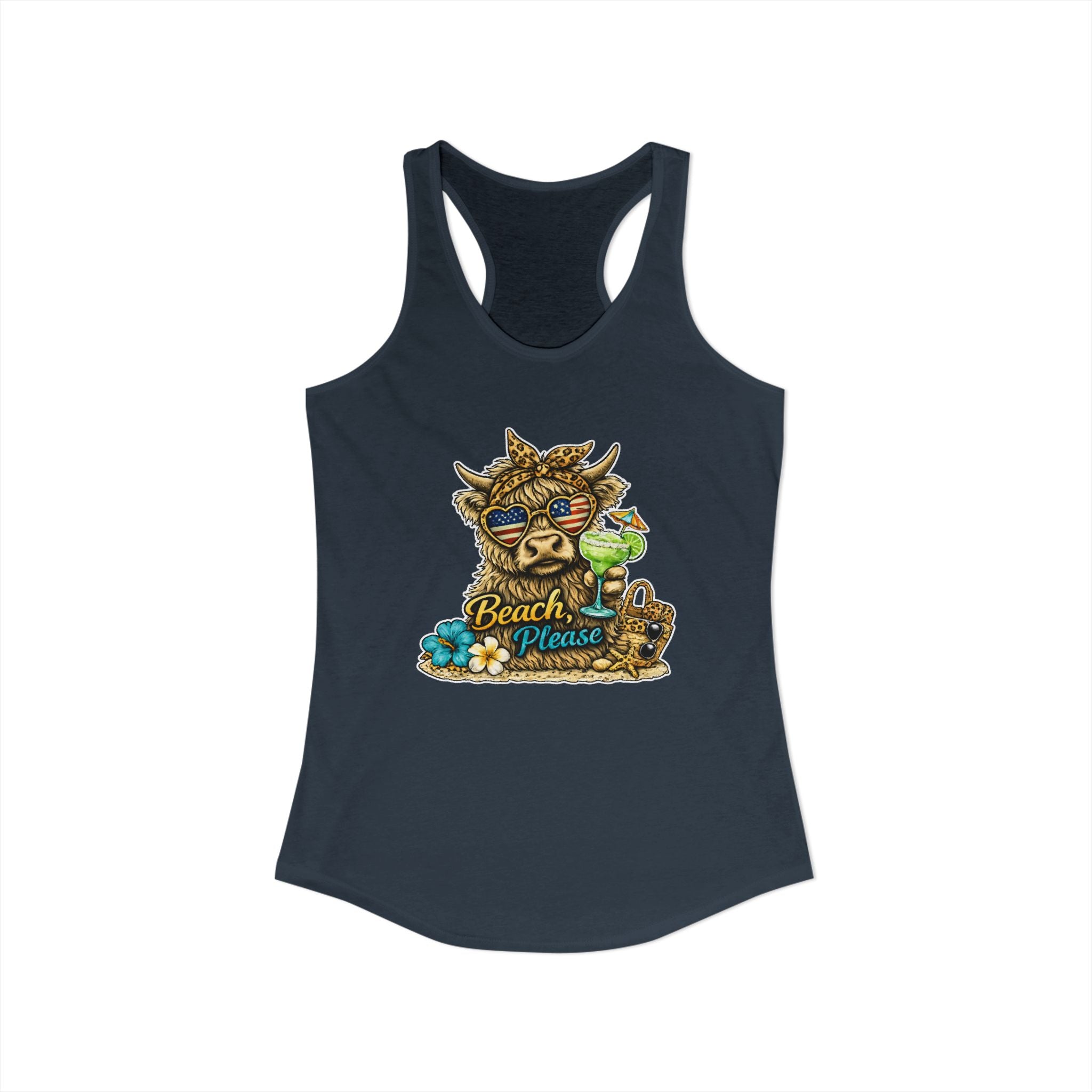 Women's "Beach, Please" Racerback Tank