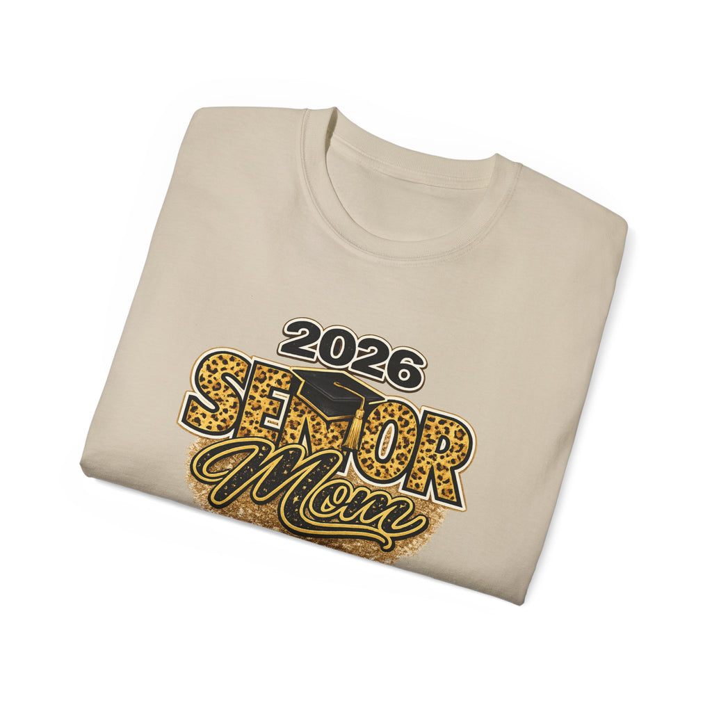 2026 Senior Mom T-Shirt — Leopard Print Graduation Tee