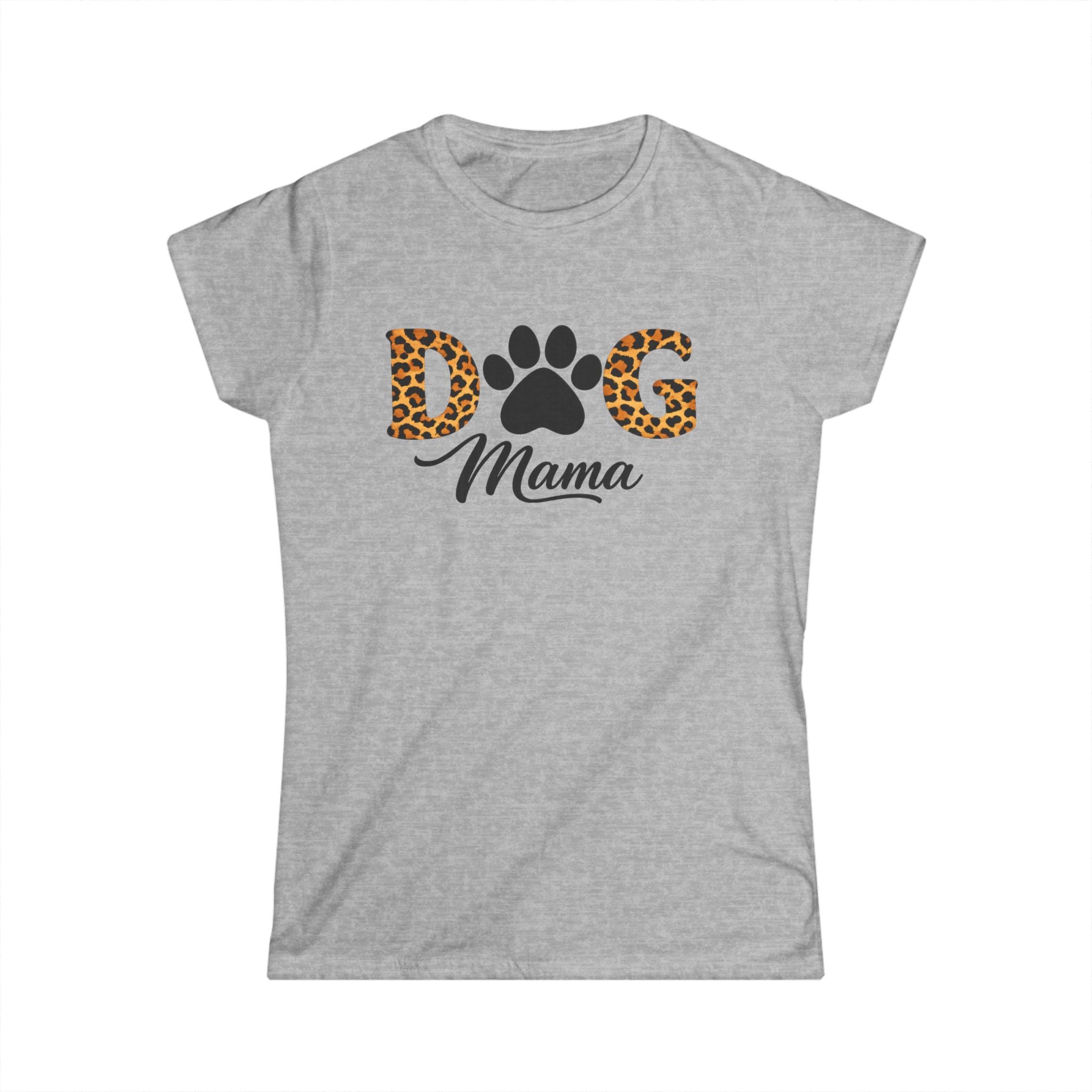 Dog Mama Leopard Paw T‑Shirt — Women’s Cute Pet Lover Tee