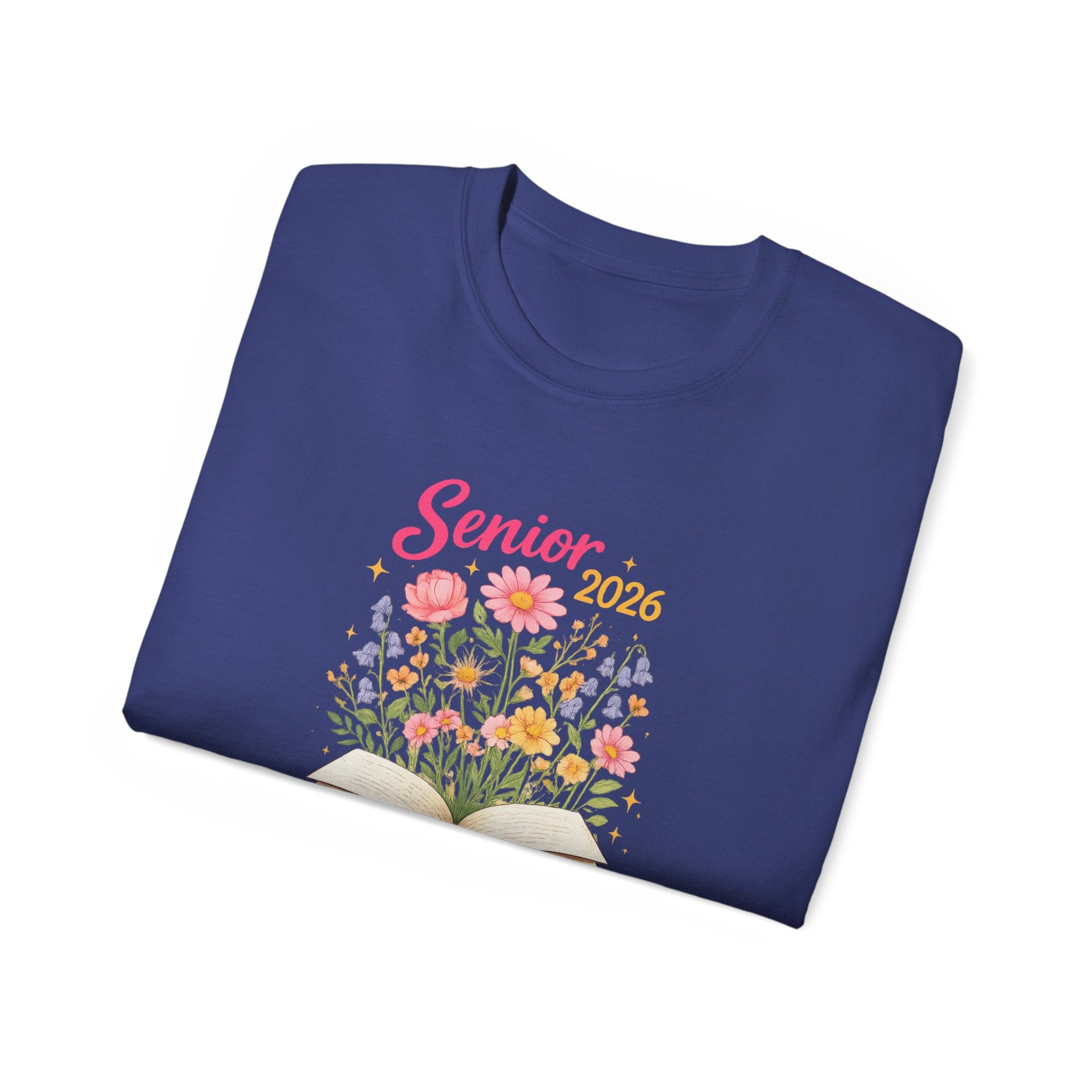 Senior 2026 Floral Graduation T-Shirt — "On to the Next Chapter"