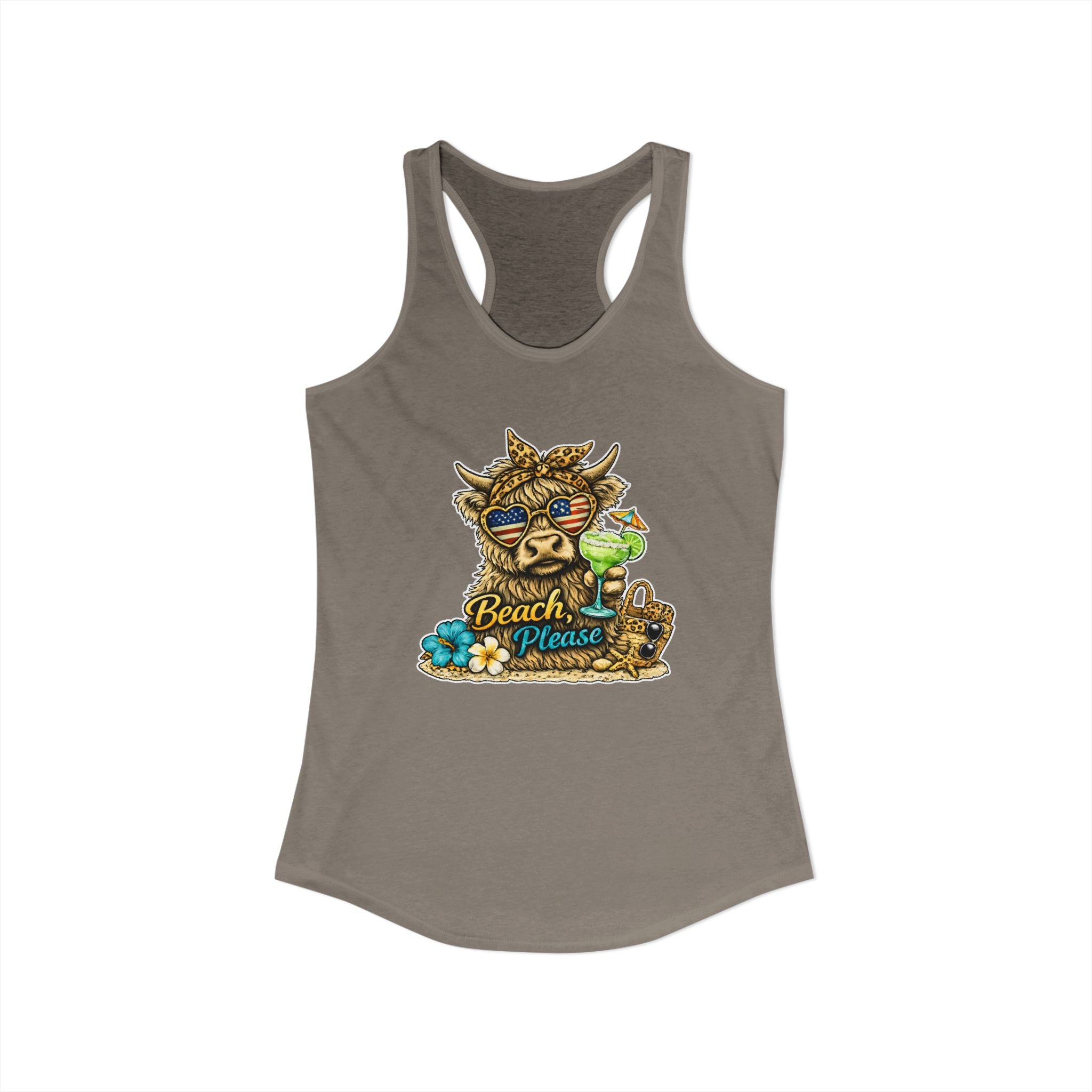 Women's "Beach, Please" Racerback Tank
